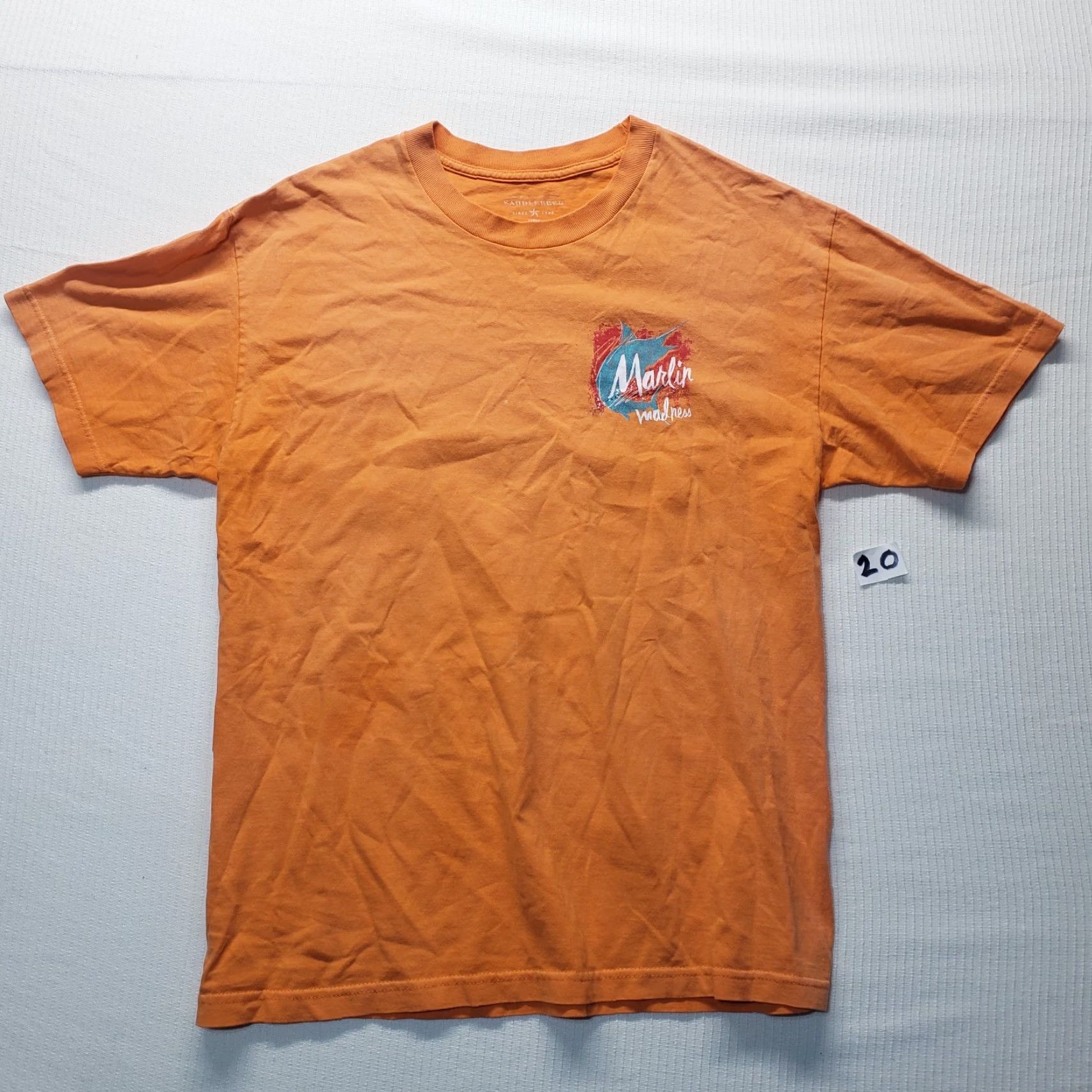 Logo 7 Marlin Madness Orange T-Shirt Logo Short Sleeve Adult Men's L Large Shirt Mens Orange Logo Short Sleeve Marlin Madness Size US L / EU 52-54 / 3 - 3 Thumbnail