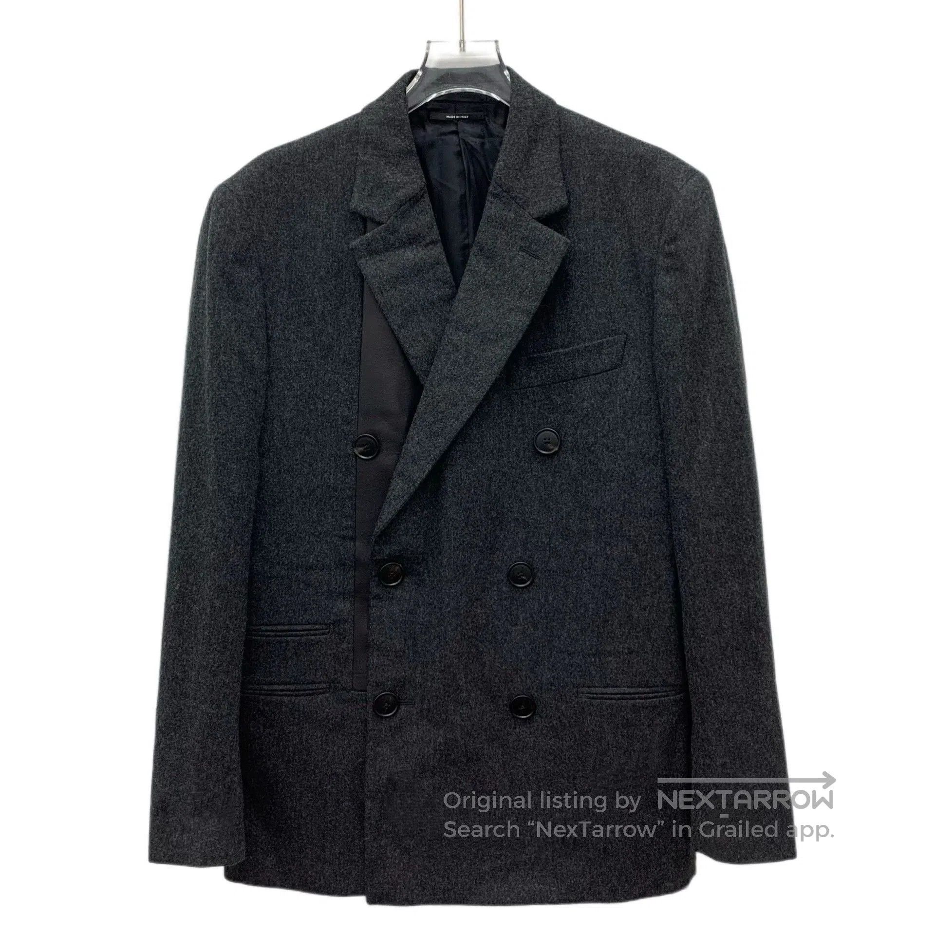 Hermes Hermes Gray Wool Double-Breasted Blazer. Size US S / EU 44-46 / 1 - 1 Thumbnail