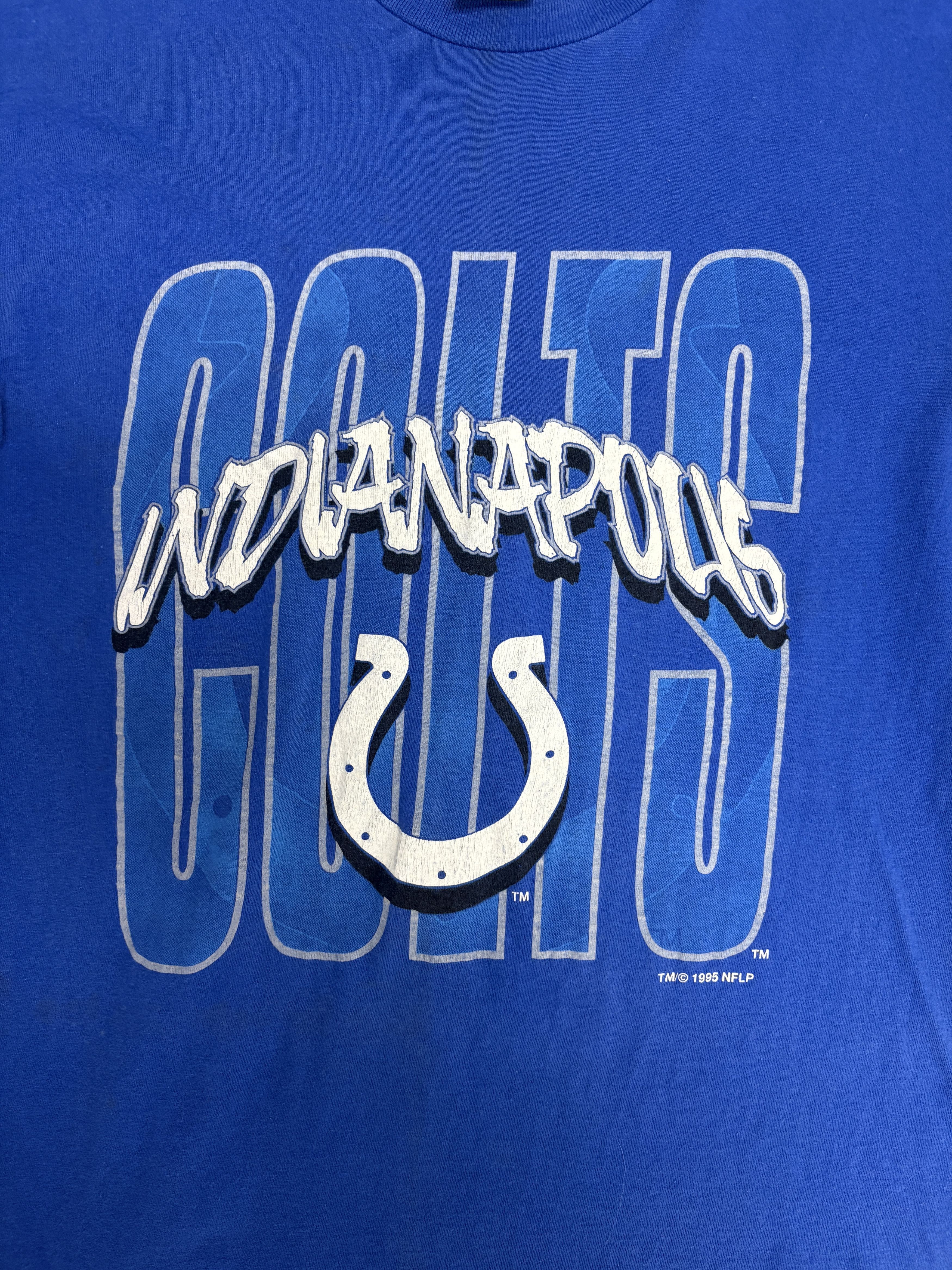 Logo 7 Indianapolis Colts Vintage Blue T-Shirt Tee Size US L / EU 52-54 / 3 - 2 Thumbnail