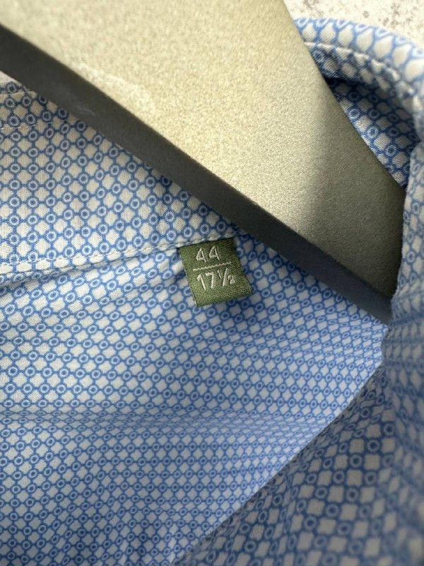 Pal Zileri Pal Zileri Luxury Cotton Poplin Micro Geometric Shirt Size US XXL / EU 58 / 5 - 11 Thumbnail
