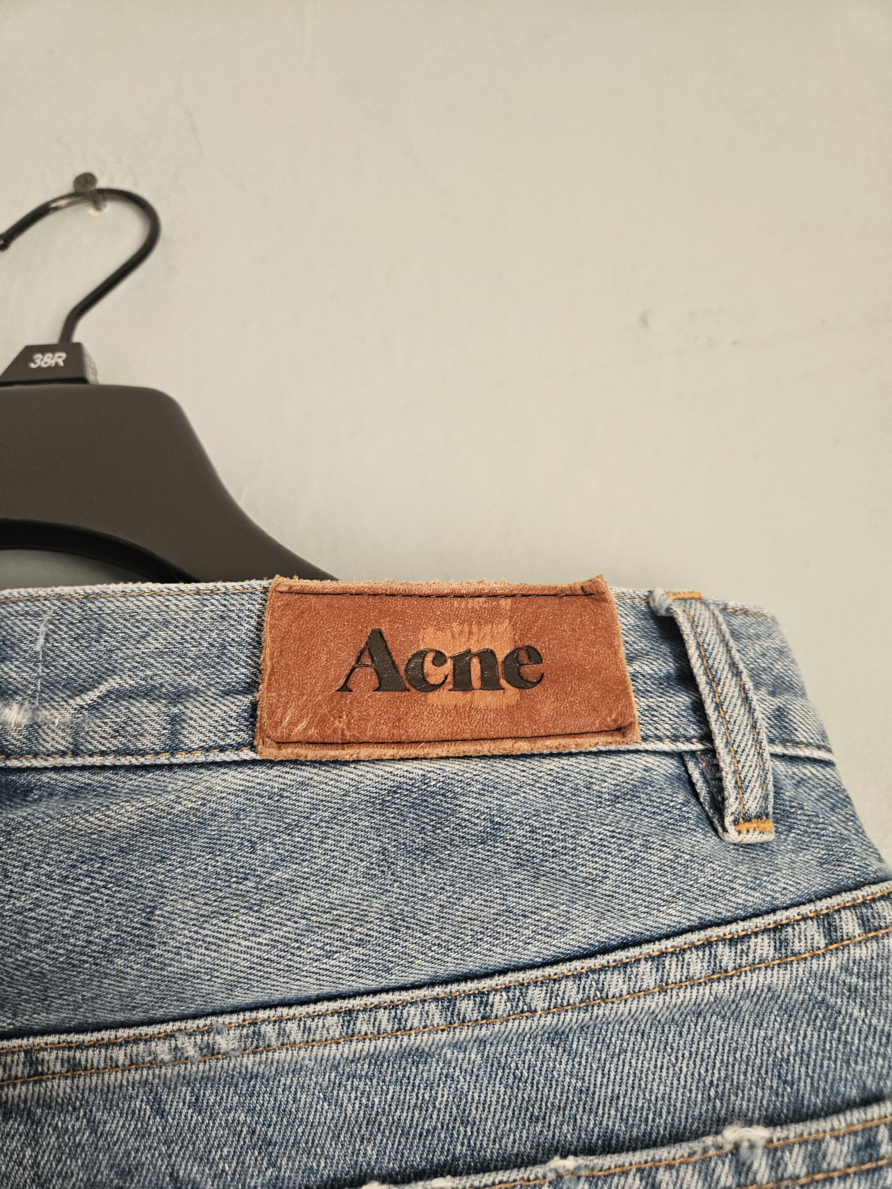 Acne Studios Roc Light Wash Black Patch Blue Denim Jeans Size US 30 / EU 46 - 2 Thumbnail