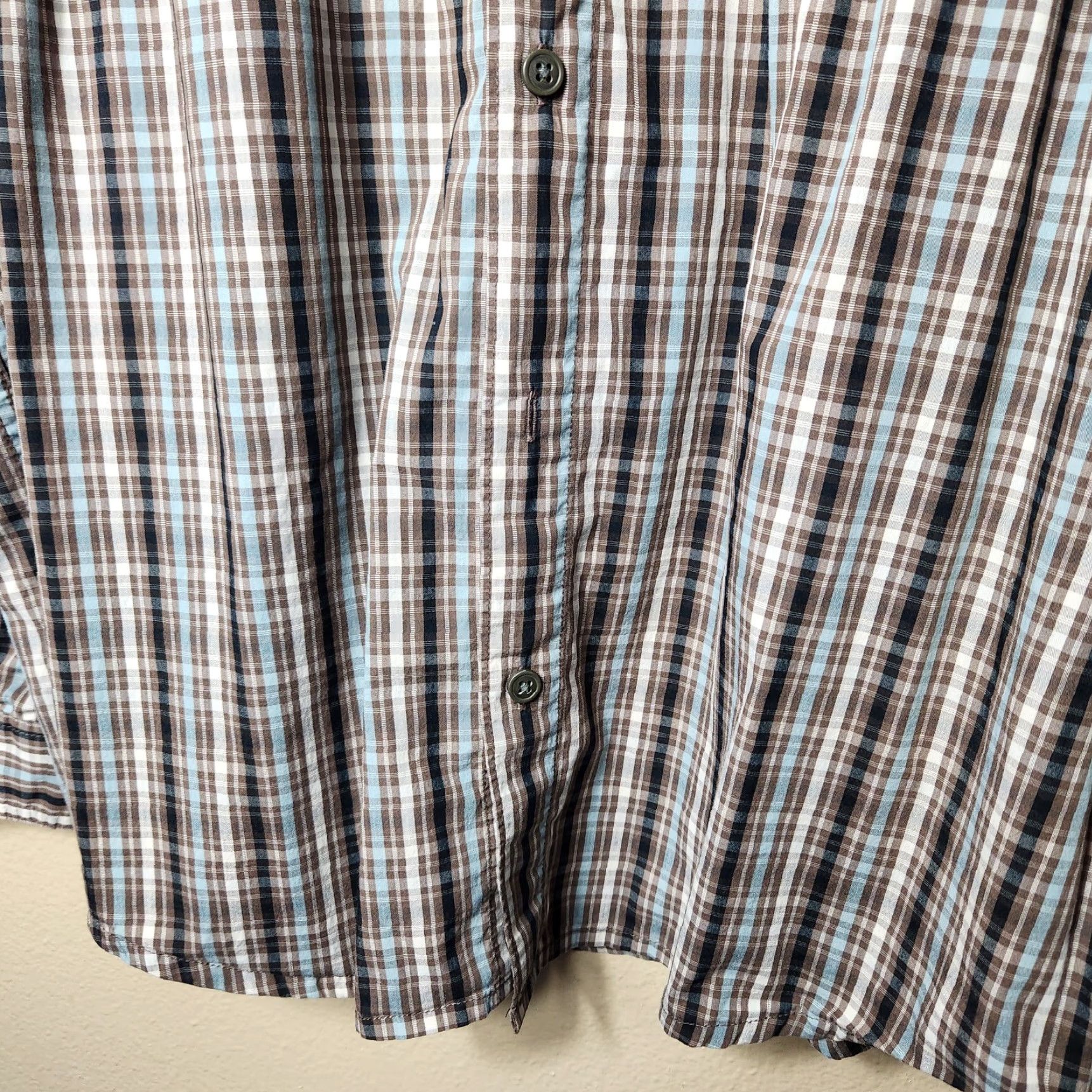 Vintage Columbia Mens Omni-Wick Vented Plaid Buttonfront Shirt-Size L - Brown - Long Sleeve - Rol l Tab - Mens Size US L / EU 52-54 / 3 - 4 Thumbnail
