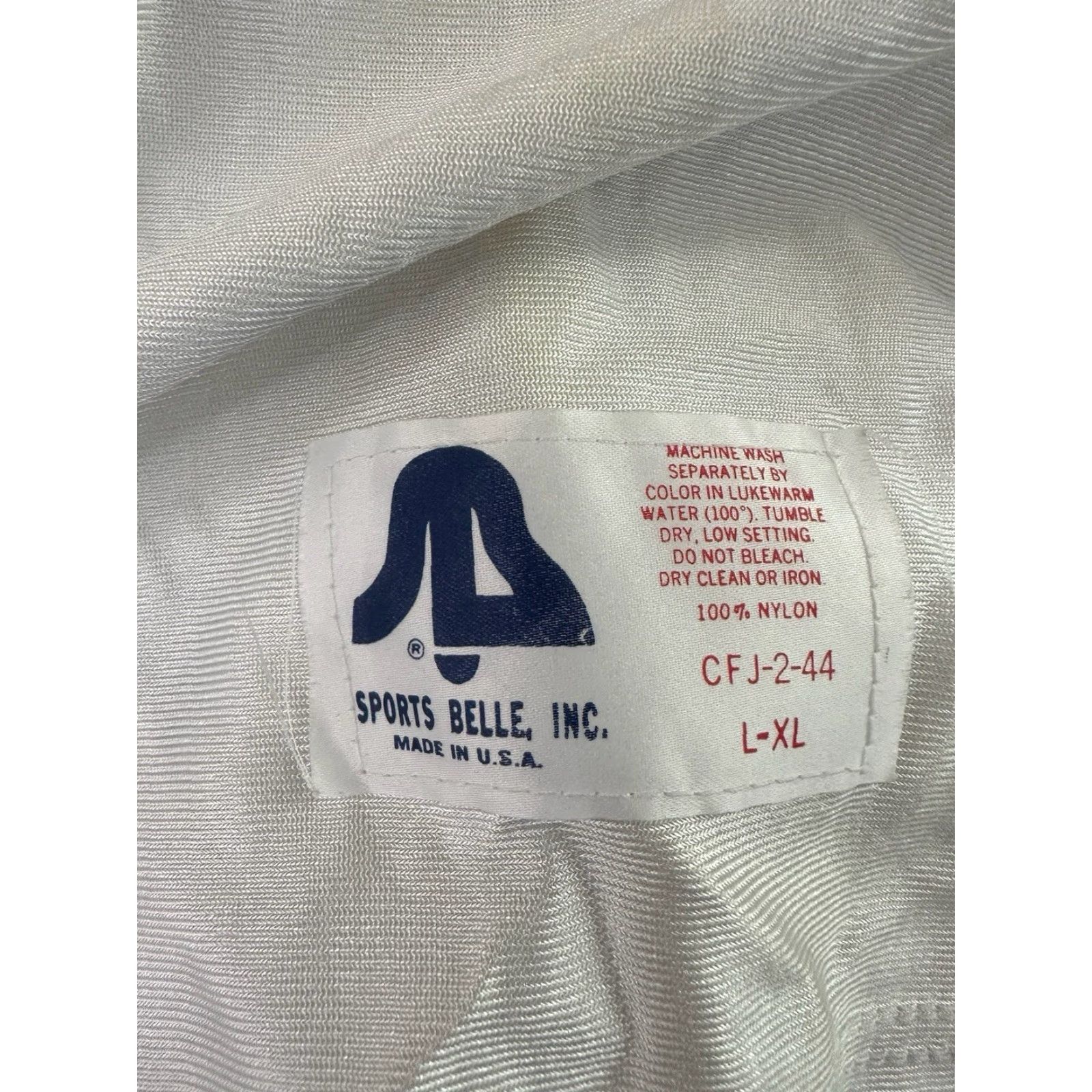 Vintage VINTAGE NOS 90s Belle Football Jersey Shirt Mens L White Cropped Dazzle Jersey Short Sleeve USA Made Size US L / EU 52-54 / 3 - 2 Thumbnail