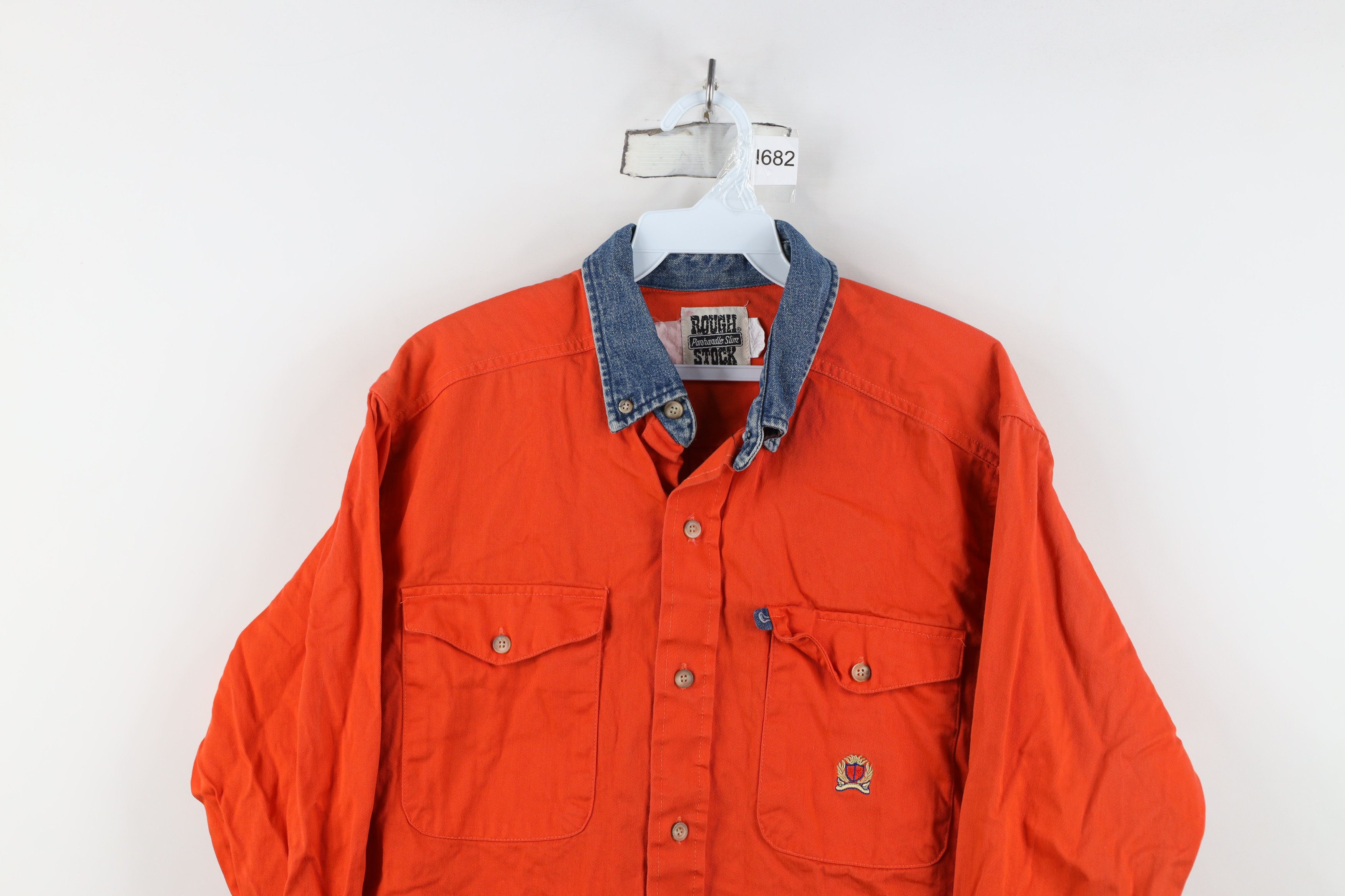 Vintage Vintage 90s Western Rodeo Collar Twill Button Down Shirt Size US M / EU 48-50 / 2 - 2 Thumbnail