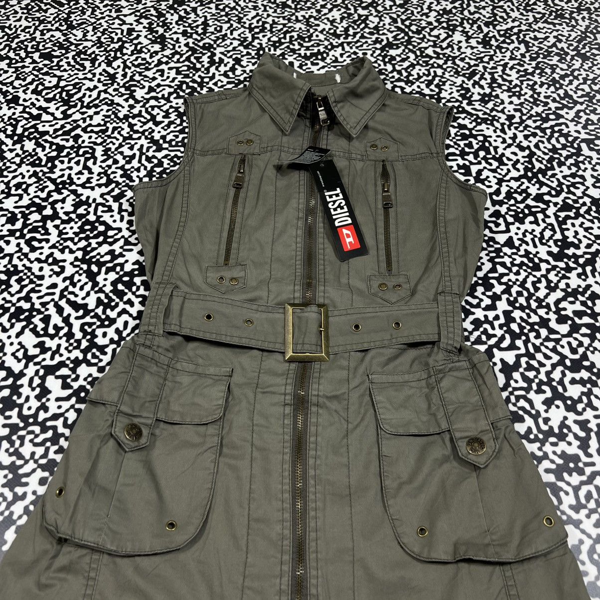 Diesel Vintage Y2K Diesel Japanese Style Belted Zip Casual Dress Size S / US 4 / IT 40 - 5 Thumbnail