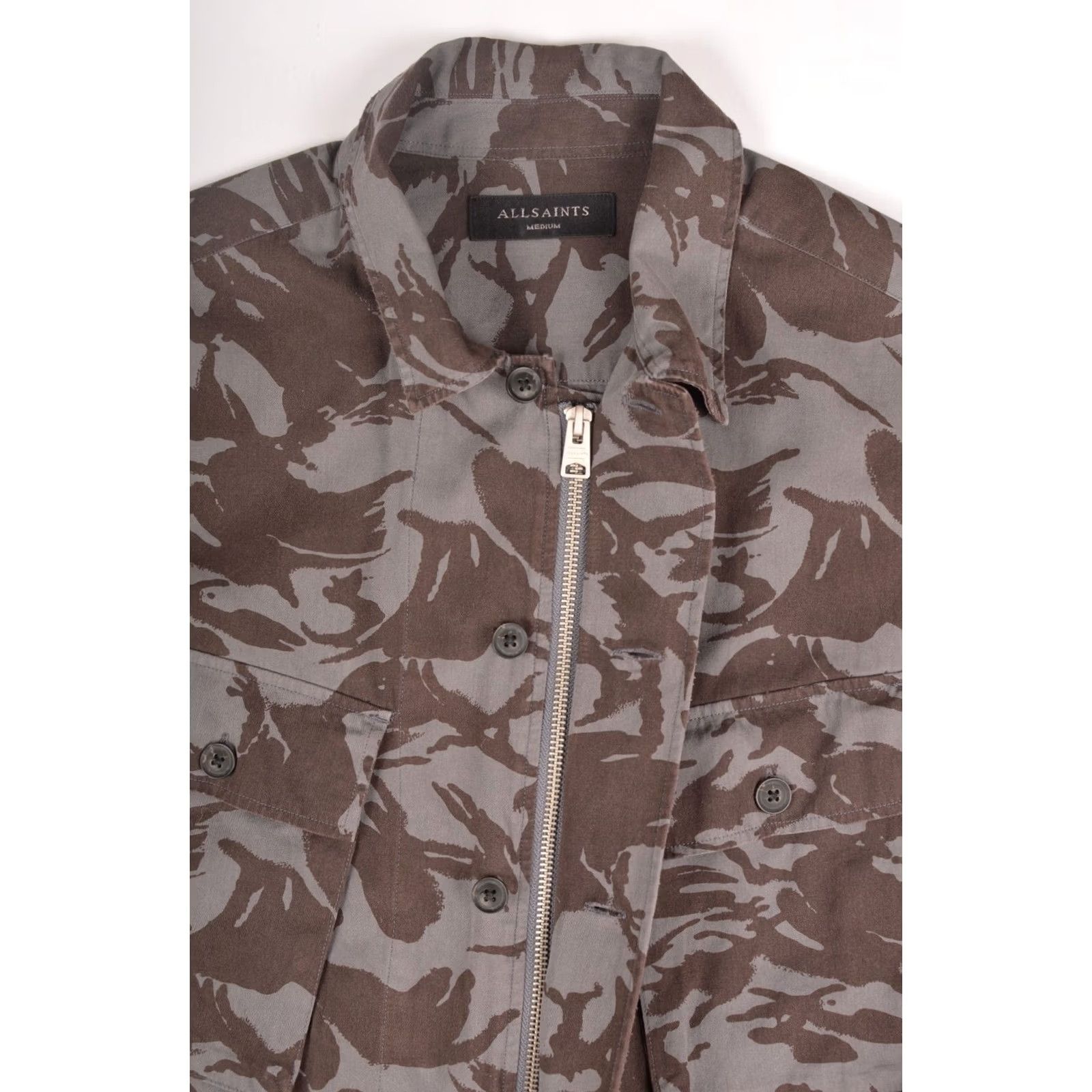 Allsaints Allsaints Ordnance LS Shirt Full-Zip Camo Button Shirt M Multicolor Men's Shirt Full Zip Casual 90s (if applicable) Size US M / EU 48-50 / 2 - 2 Thumbnail