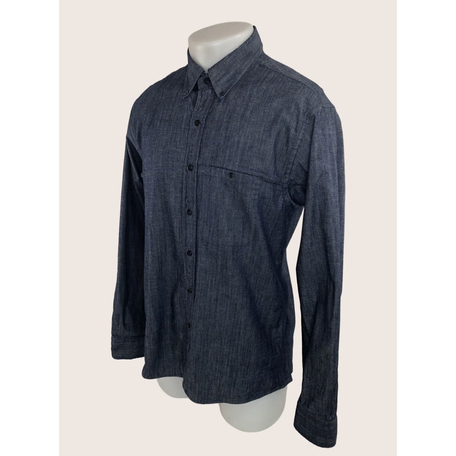 Denime Raleigh Workshop Denim Mens Md. Shirt - Button-Up Long Sleeve Blue M Size US M / EU 48-50 / 2 - 1 Thumbnail