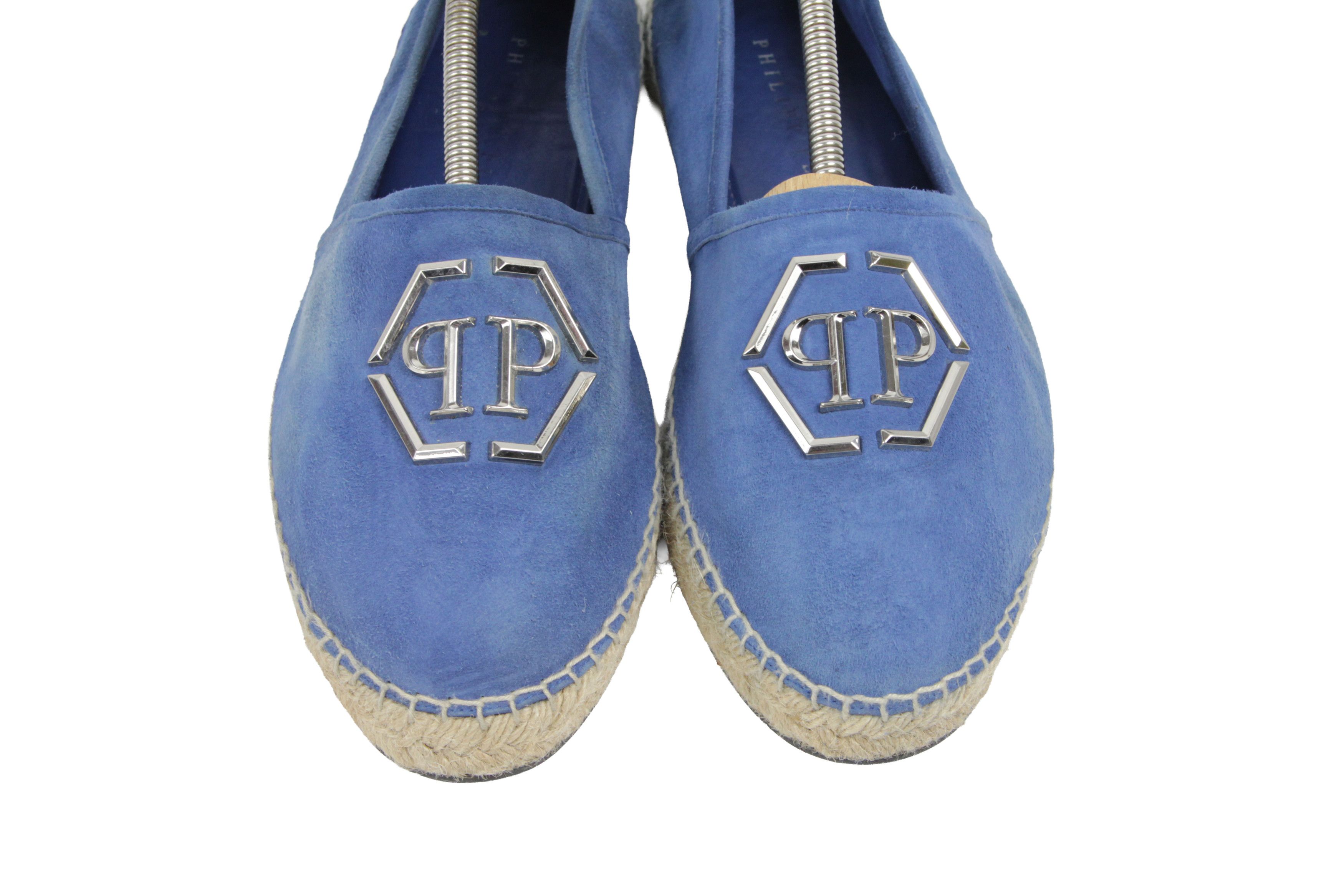 Philipp Plein Skull Logo Y2K Suede Espadrilles Size US 10 / EU 43 - 5 Thumbnail