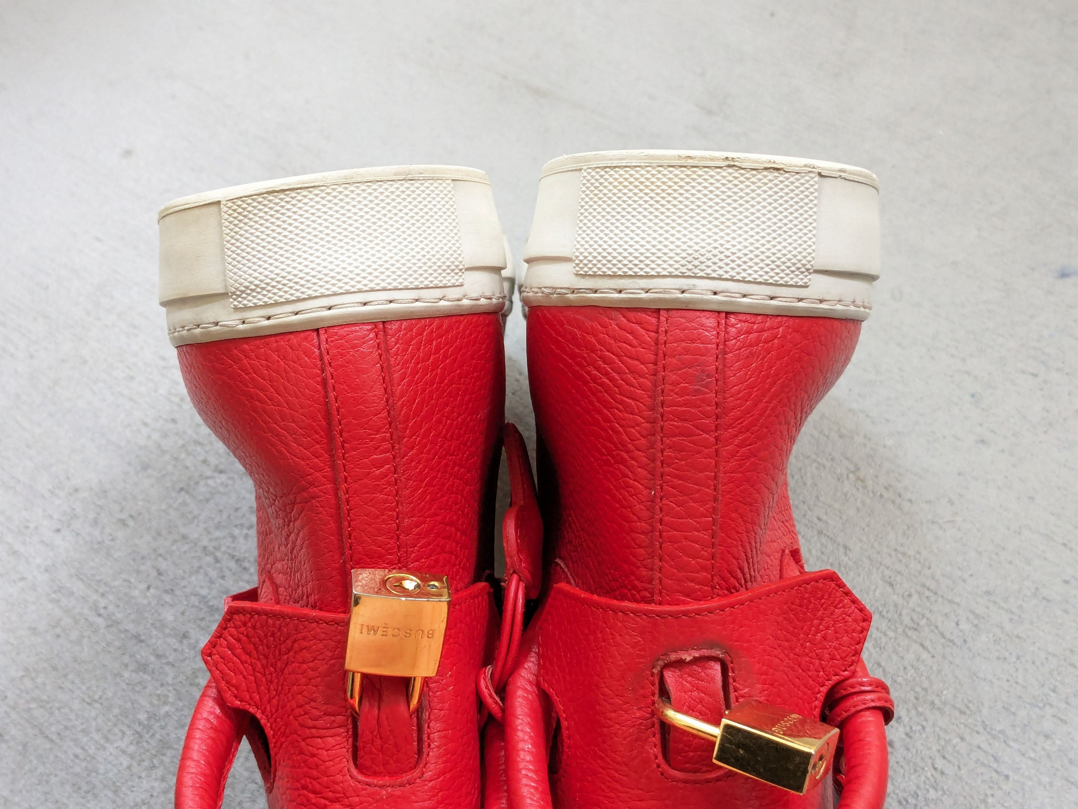 Buscemi Buscemi 100 MM Red Leather Italy Size 12 45 Sneakers Gold Size US 12 / EU 45 - 14 Thumbnail