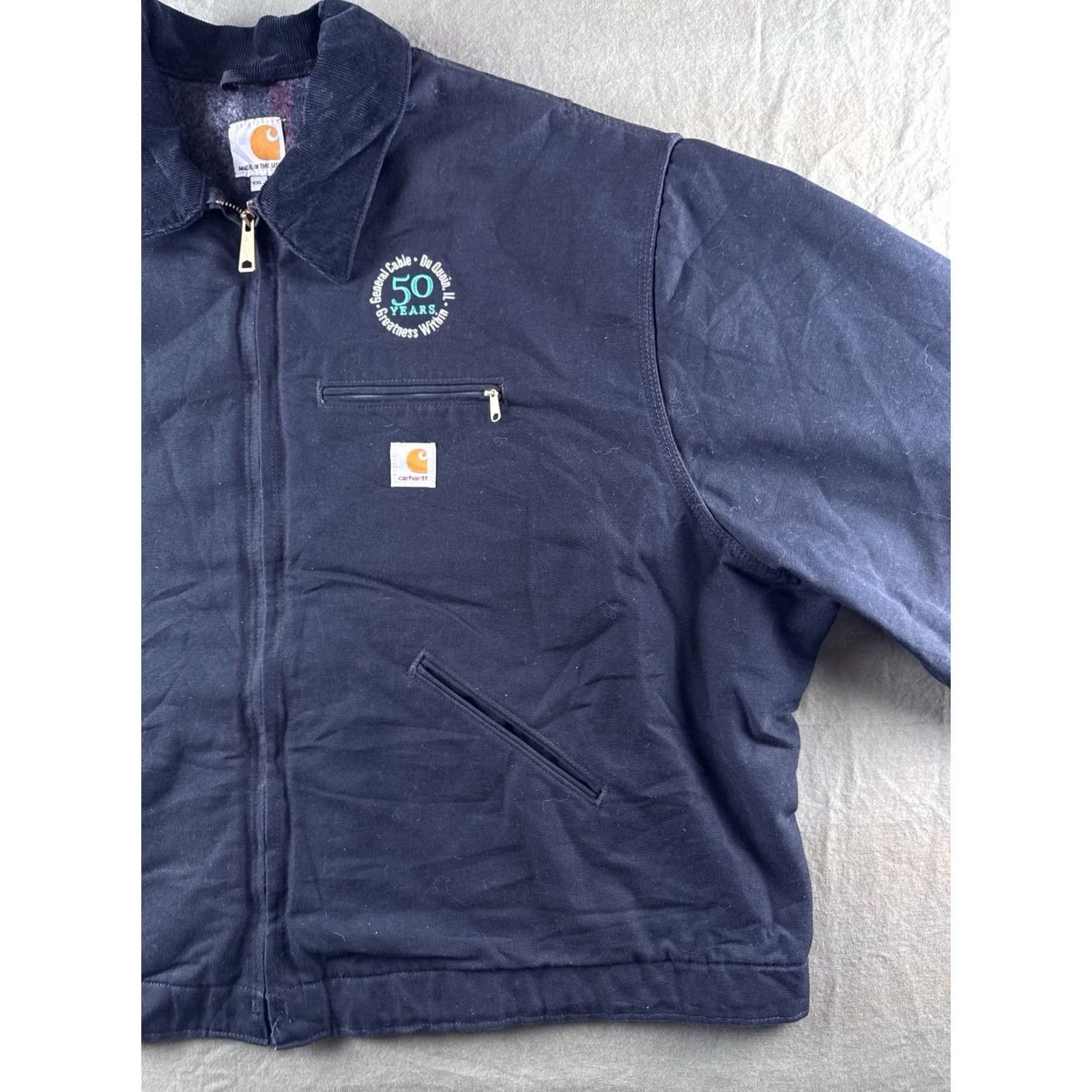 Carhartt Carhartt J001 Detroit Jacket USA Made Blanket Lined Workwear 4XL Black Mens Size US XXL / EU 58 / 5 - 6 Thumbnail