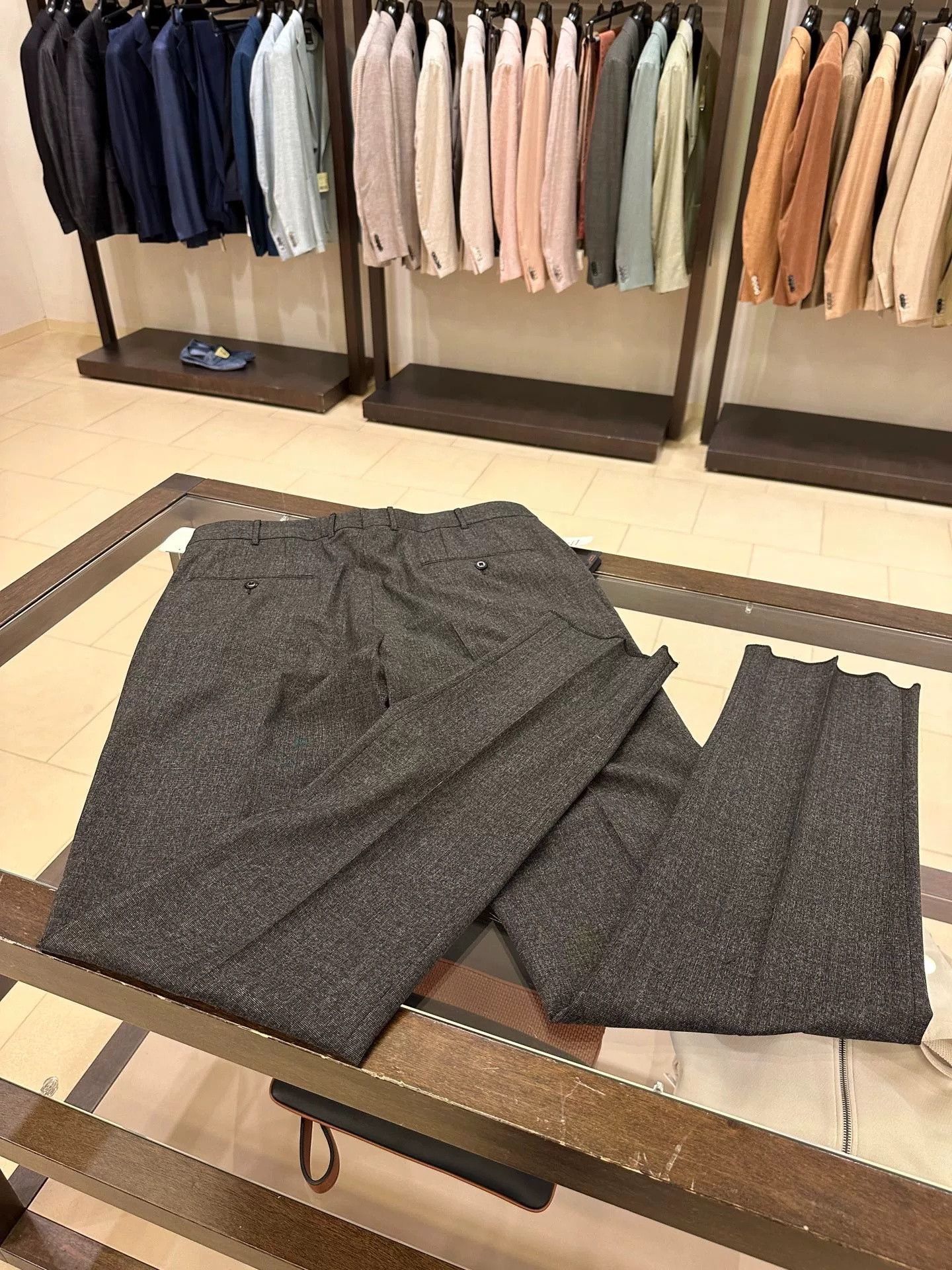 Ermenegildo Zegna Zegna Men's Straight Wool Trousers Size US 40 / EU 56 - 7 Thumbnail