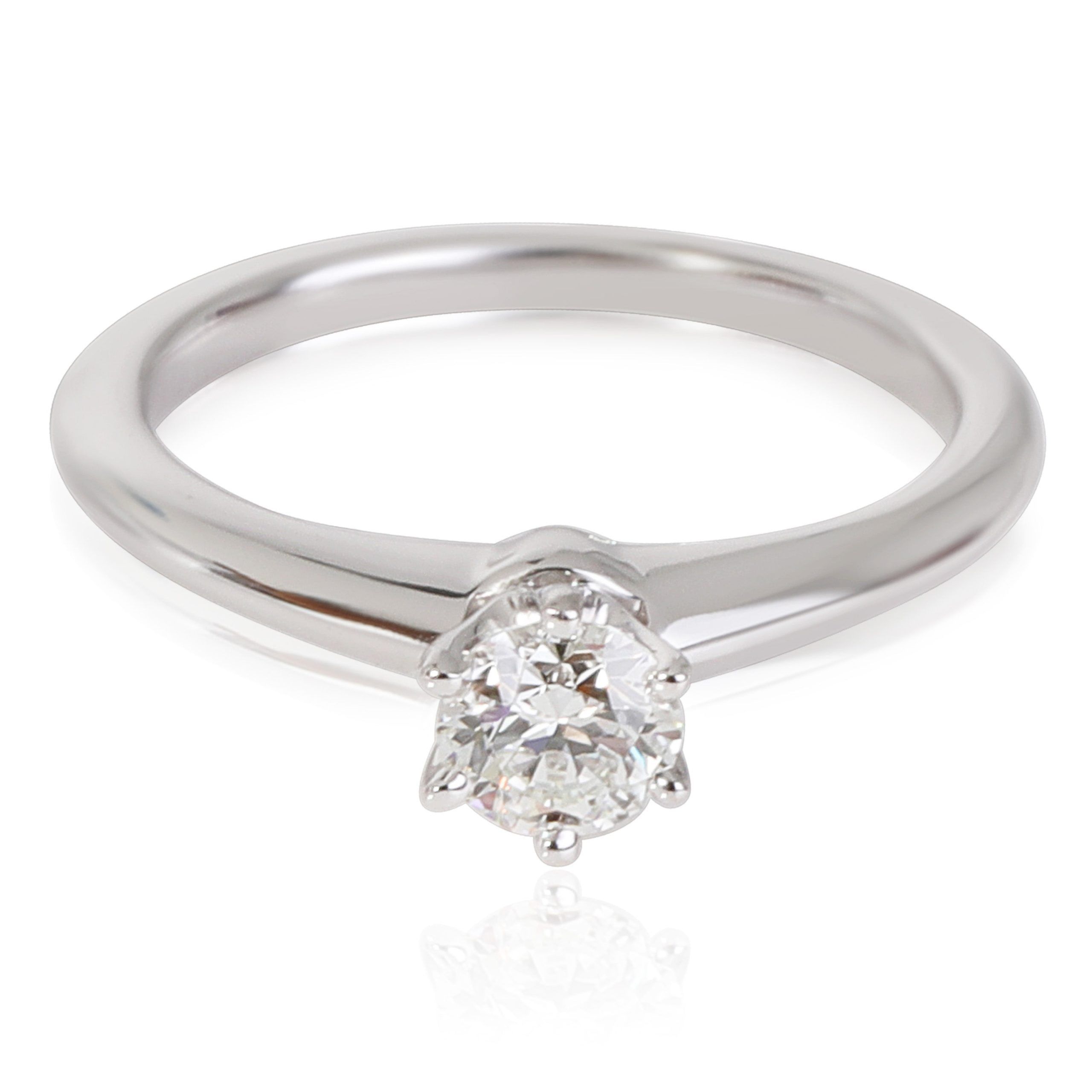 image of Tiffany Co Tiffany & Co. Diamond Solitaire In 950 Platinum H Vs1 0 in Silver, Women's