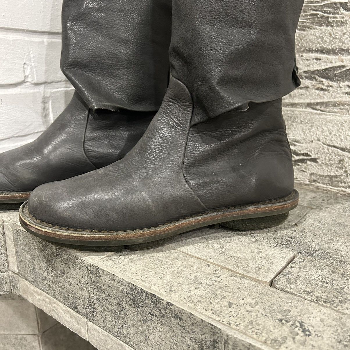 Trippen Trippen Avant Garde Asymmetrical Leather High Boots ma+Style Size US 6 / EU 39 - 7 Thumbnail