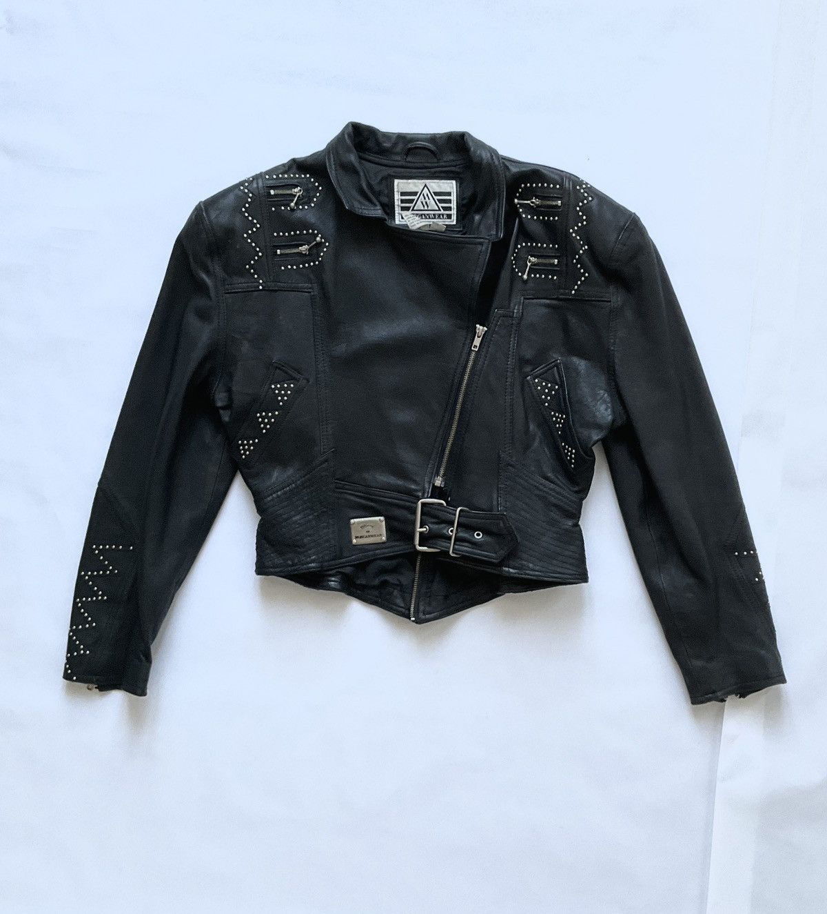 Vintage Vintage leather jacket with studs Size M / US 6-8 / IT 42-44 - 1 Thumbnail