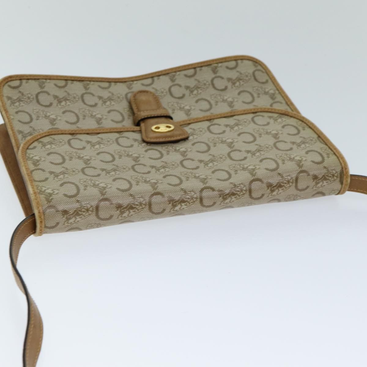 Celine CELINE C Macadam Canvas Shoulder Bag Beige Size ONE SIZE - 6 Thumbnail