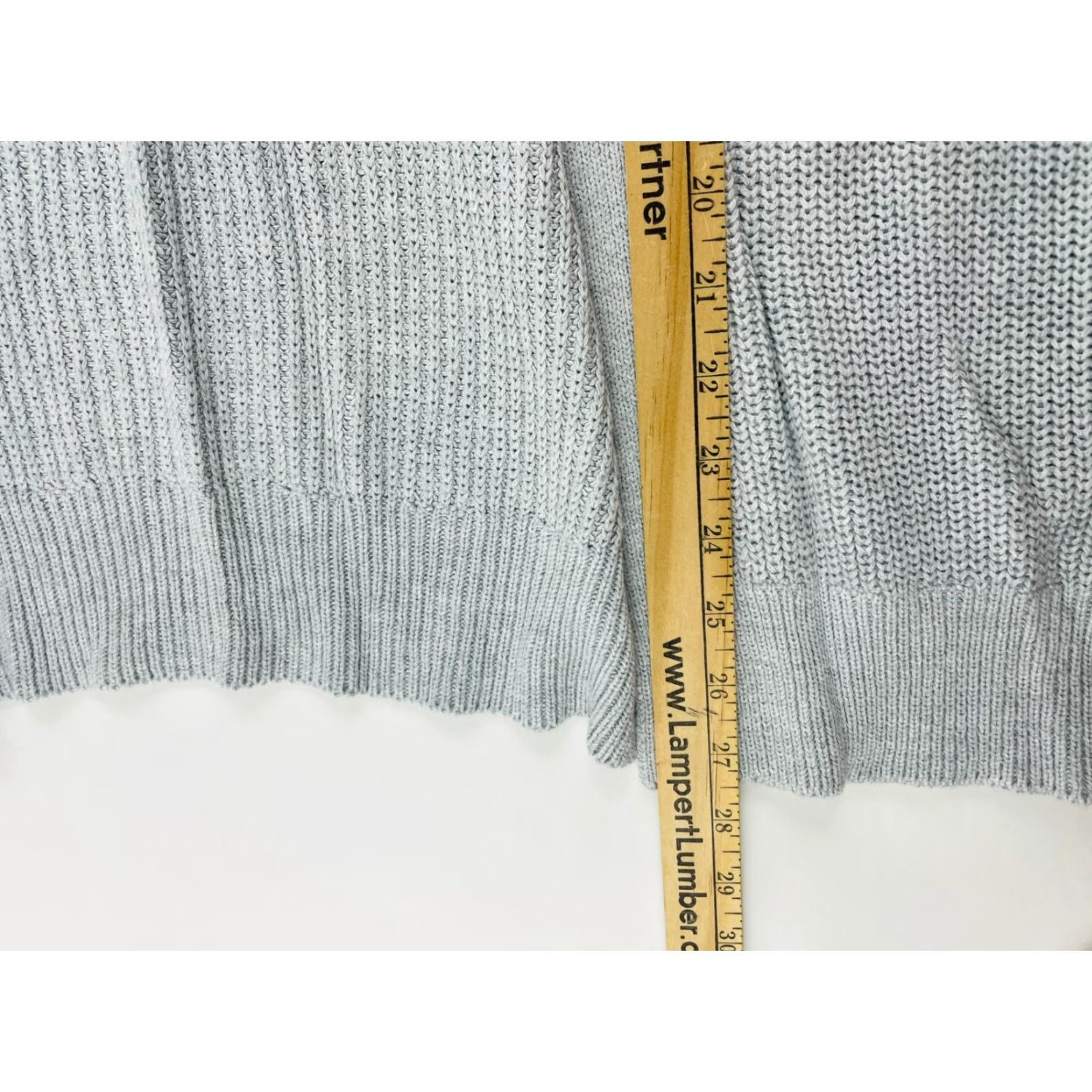 Vintage ABOUND Sweater Cardigan Woman L Light Gray Open-Knit Eyelets NWT Size L / US 10 / IT 46 - 5 Thumbnail
