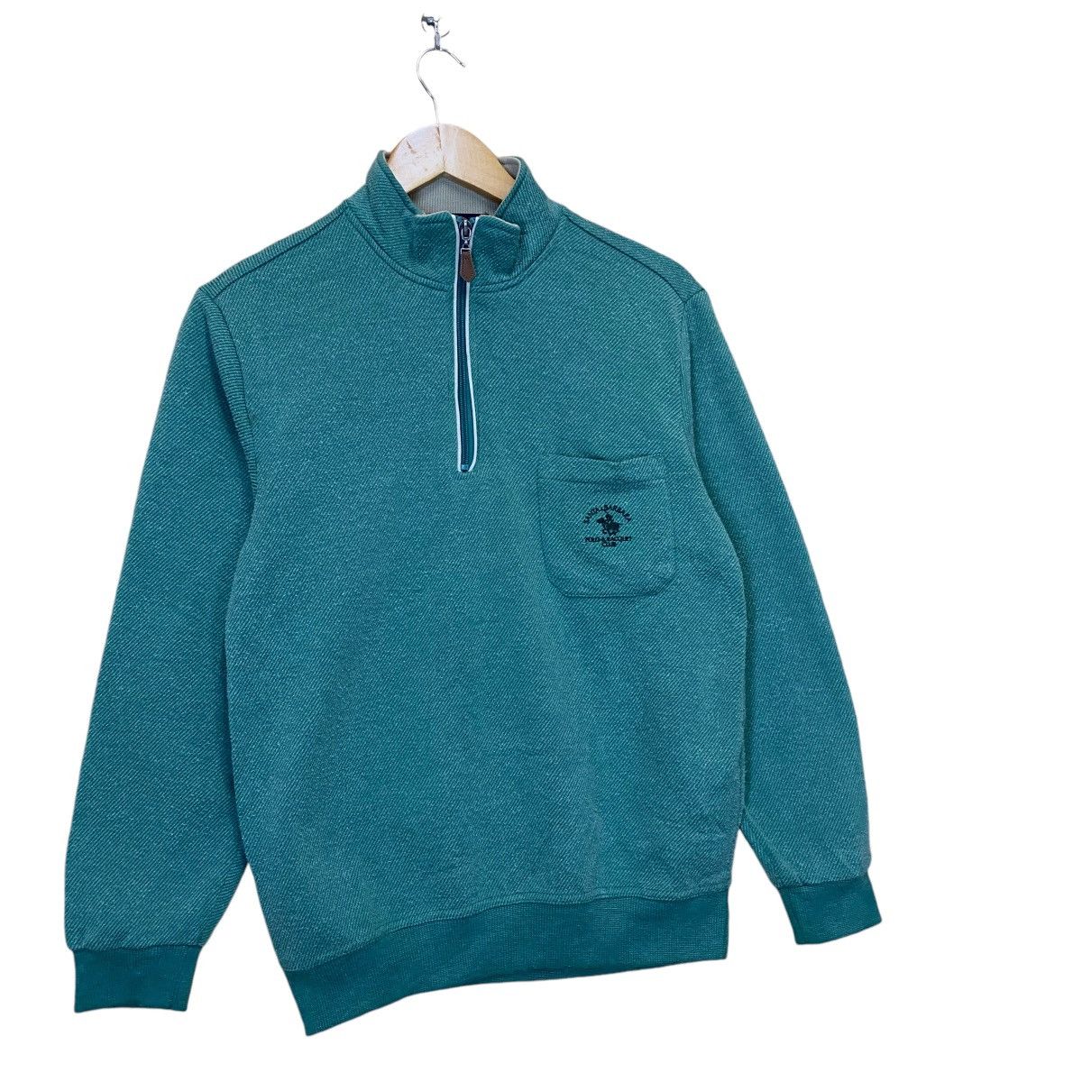Beverly Hills Polo Club Santa Barbara Polo & Racquet Halfzip Sweatshirt Size US M / EU 48-50 / 2 - 2 Thumbnail