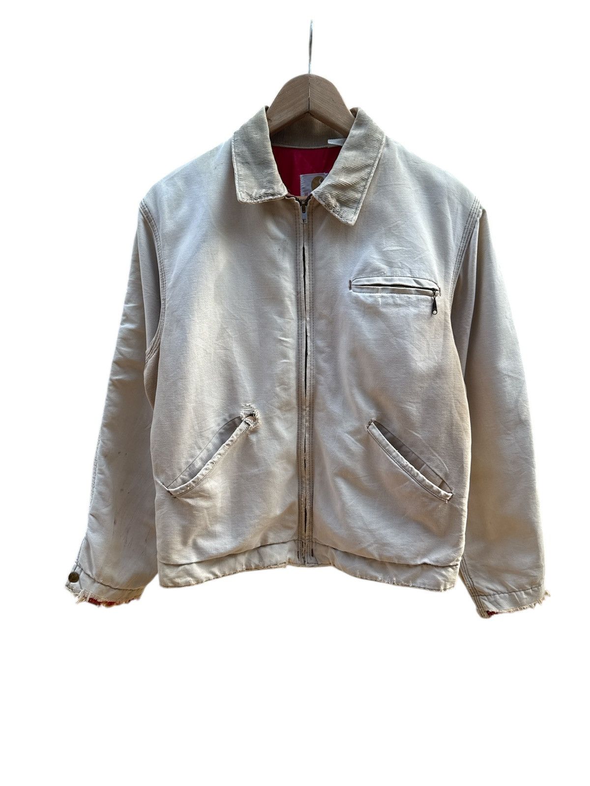 Carhartt Vintage Carhatt Detroit Trashed Jacket Size US S / EU 44-46 / 1 - 1 Thumbnail