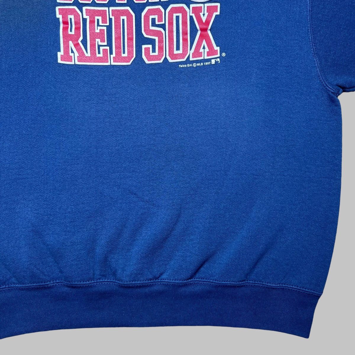 MLB × Vintage 1997 MLB Boston Red Socks 3D Spell Out Pullover Sweatshirt Size US XL / EU 56 / 4 - 7 Thumbnail