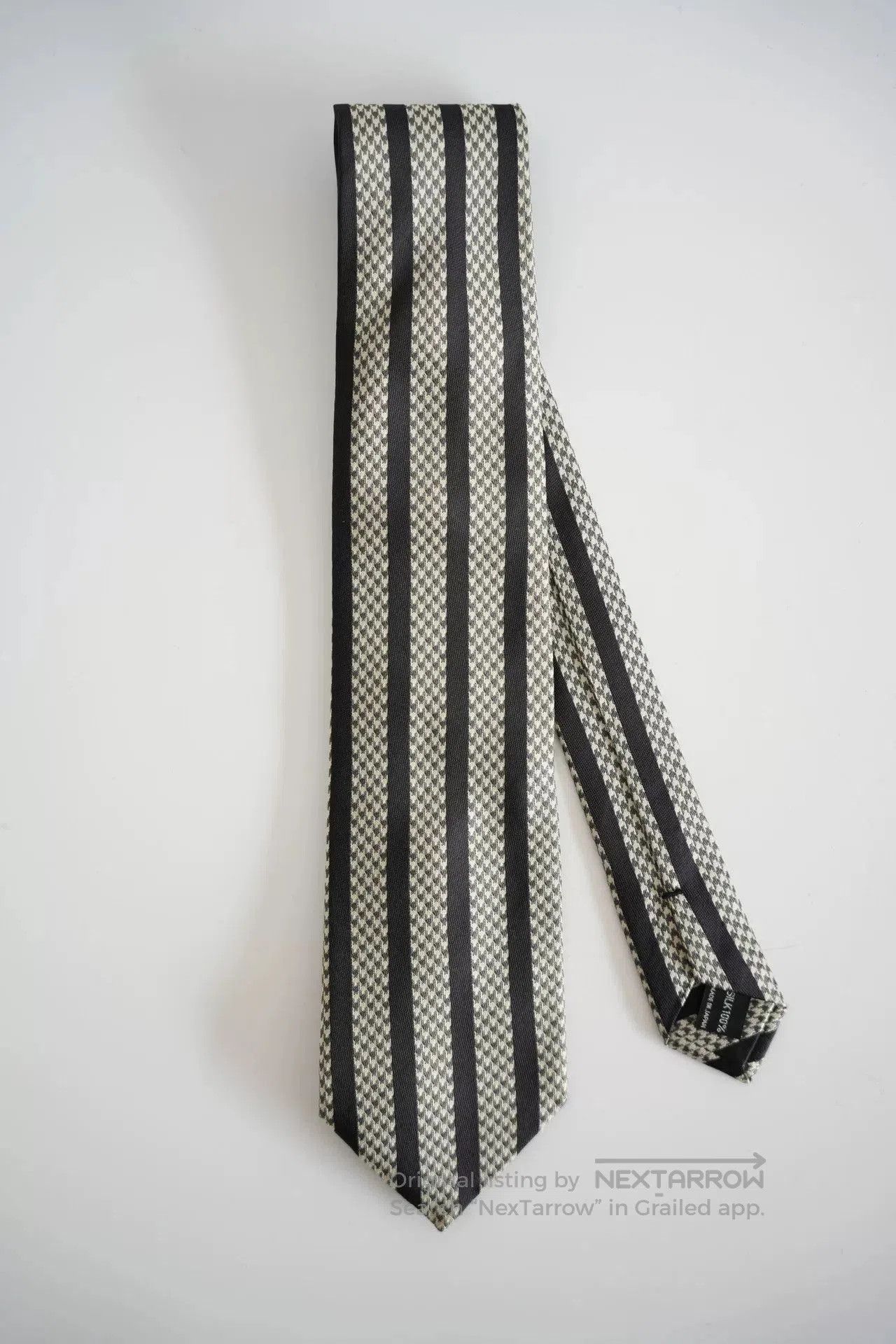 Yohji Yamamoto Yohji Yamamoto Black and White Silk Tie. Size ONE SIZE - 1 Thumbnail