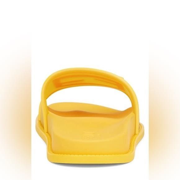 Fendi NEW - FENDI Logo-Embossed Baguette Rubber Slide Sandals - Ye Size US 7.5 / EU 40-41 - 4 Thumbnail