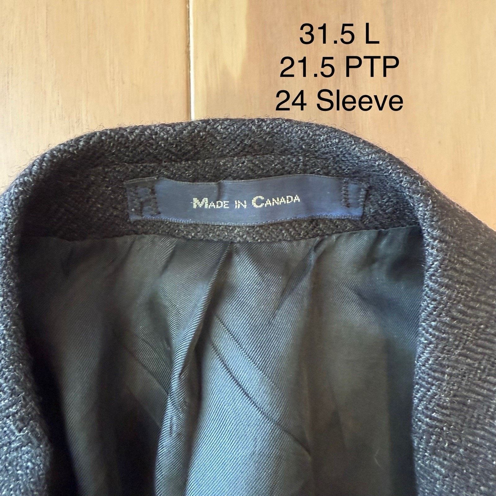 Polo Ralph Lauren × Vintage Vintage Polo University Club Blazer Medium Black Herringbone Size 42R - 9 Thumbnail