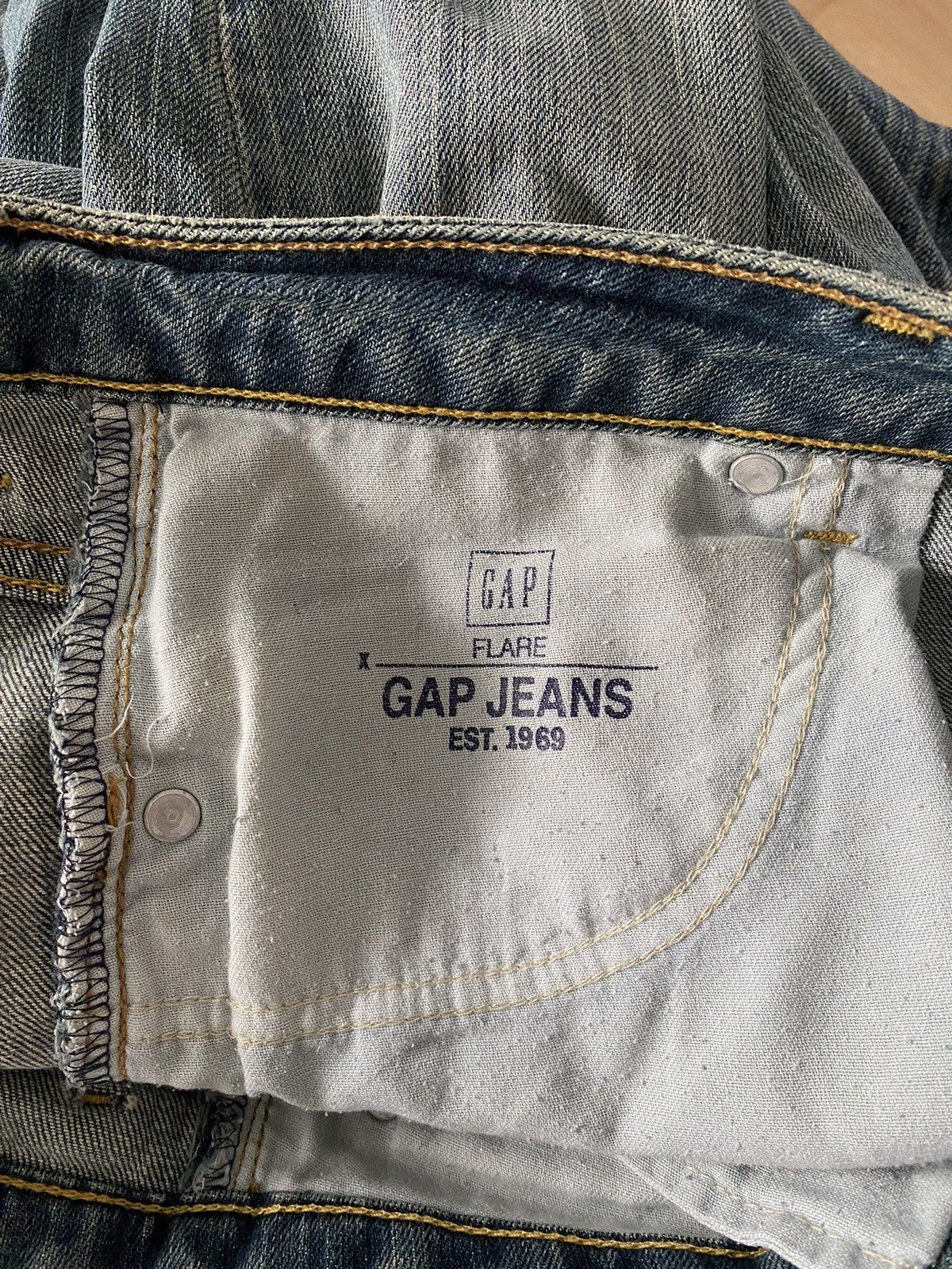 Gap × If Six Was Nine × Vintage Gap Vintage Y2k Denim Jeans Flare Pants Washed Distressed Size US 36 / EU 52 - 13 Thumbnail