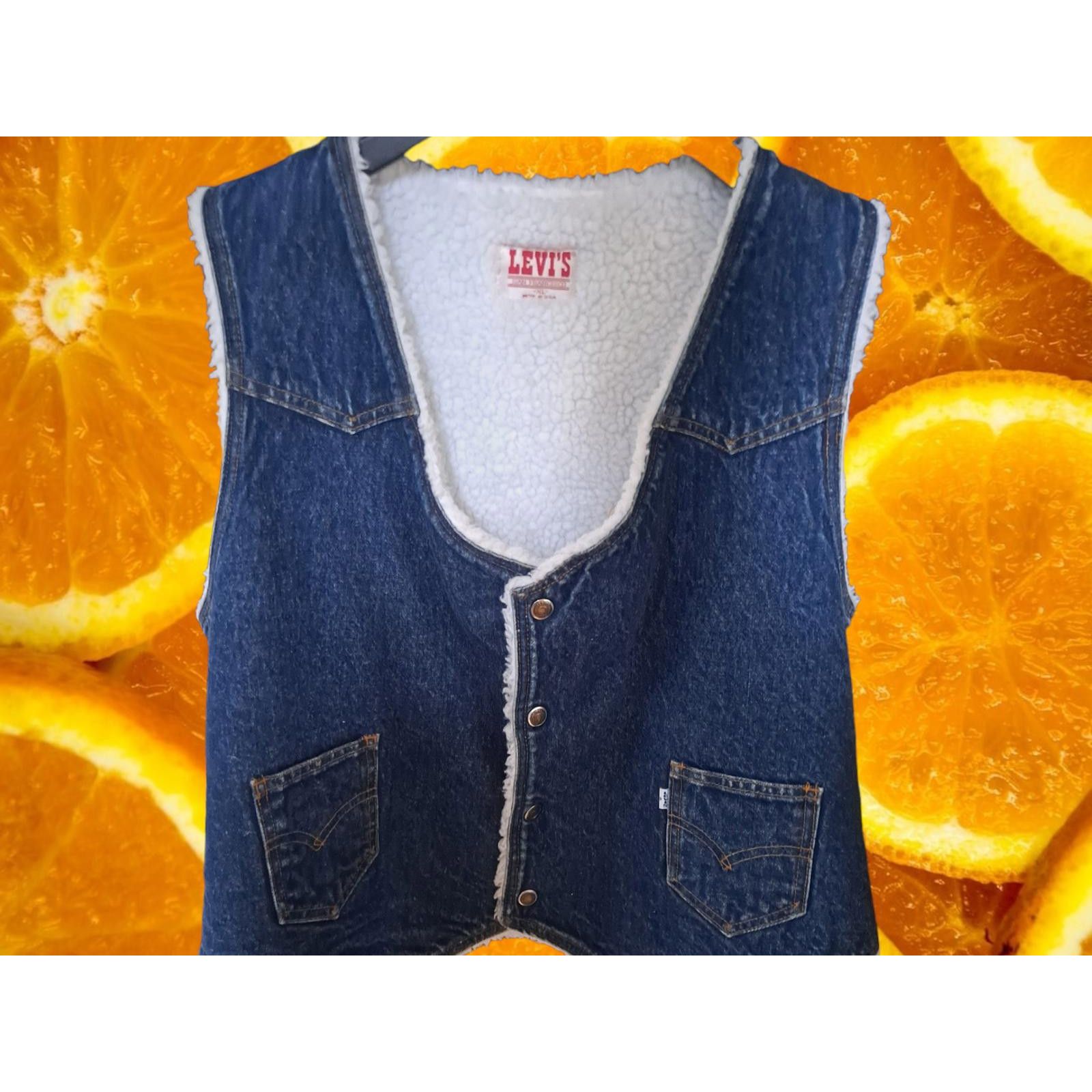 Levi's Vintage Levi's Lined Vest 100% Cotton Made in the USA Size X Size US XL / EU 56 / 4 - 1 Thumbnail