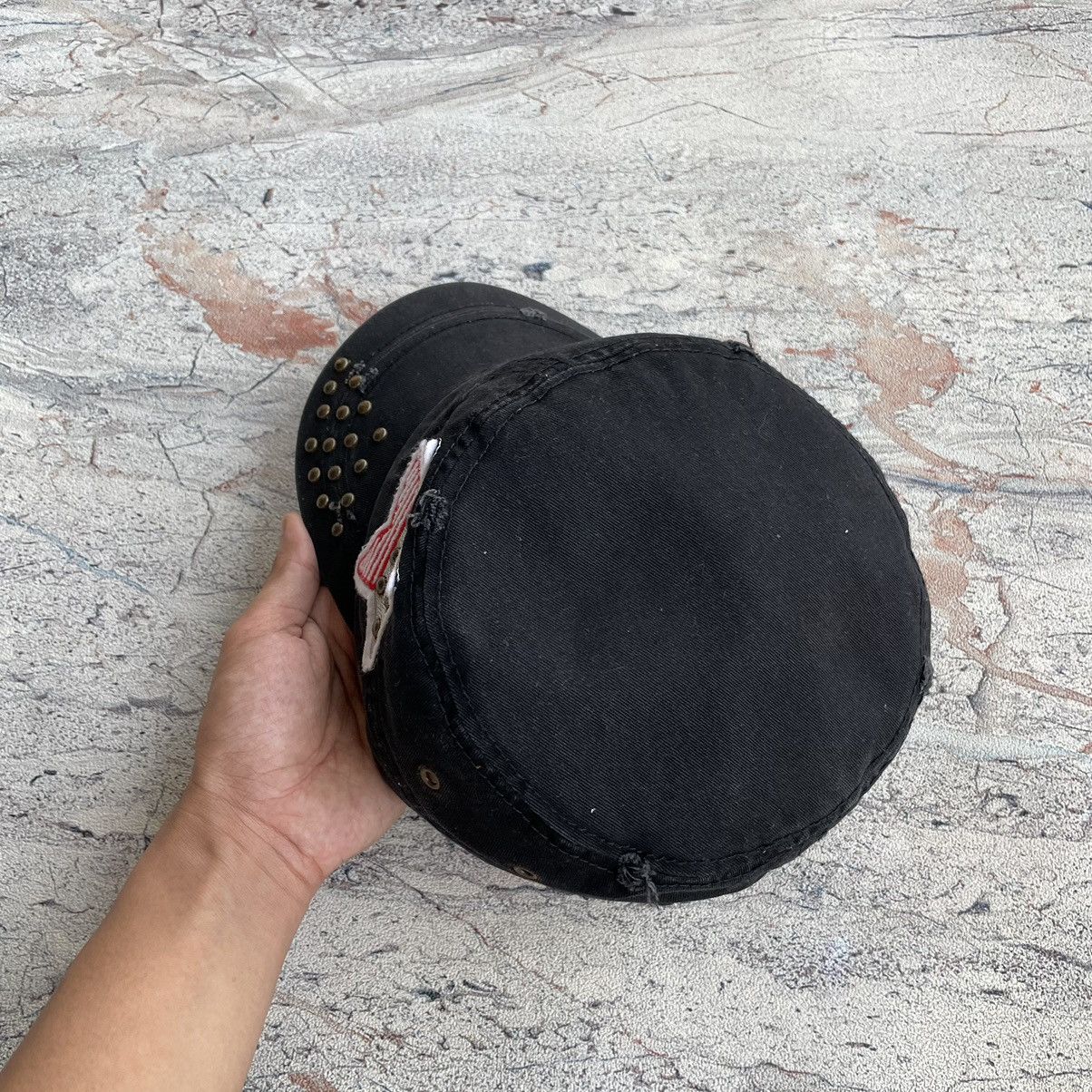 14th Addiction Vintage Studded Faded Distressed Commando Hat Size ONE SIZE - 7 Thumbnail