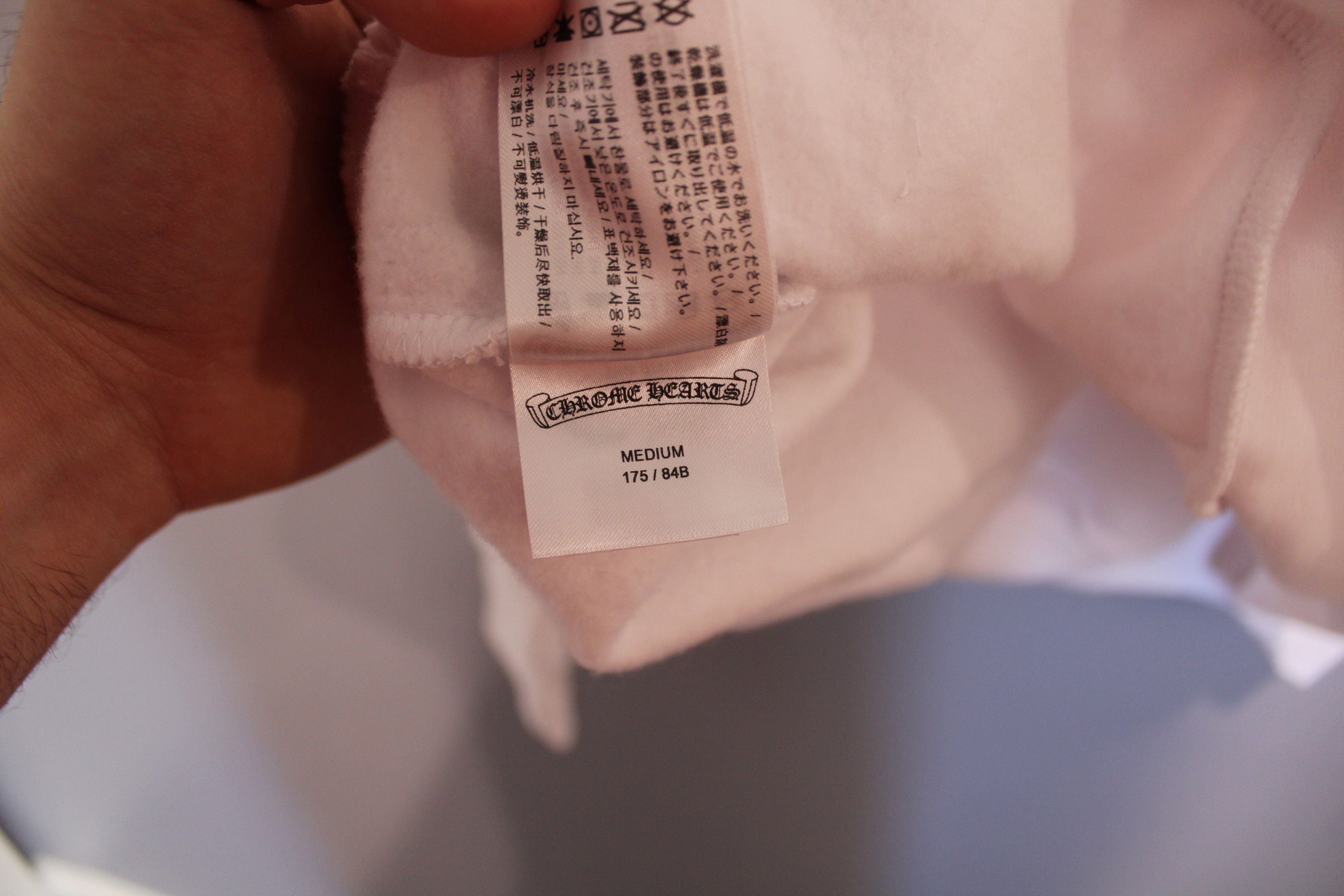 Chrome Hearts CHROME HEARTS WHITE VERTICAL LOGO HOODIE Size US M / EU 48-50 / 2 - 3 Thumbnail