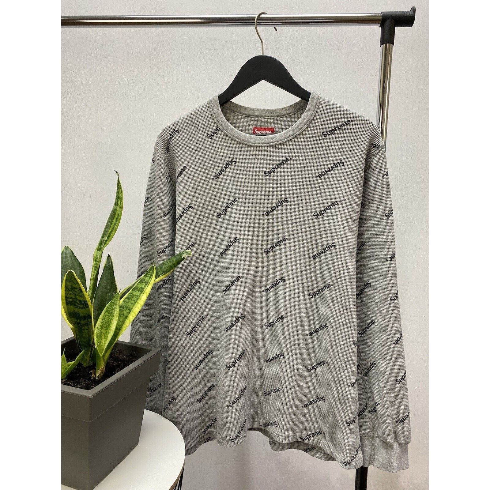 Supreme Supreme Waffle Thermal Logo’s Grey Monogram Size L Men SB Size US L / EU 52-54 / 3 - 1 Thumbnail
