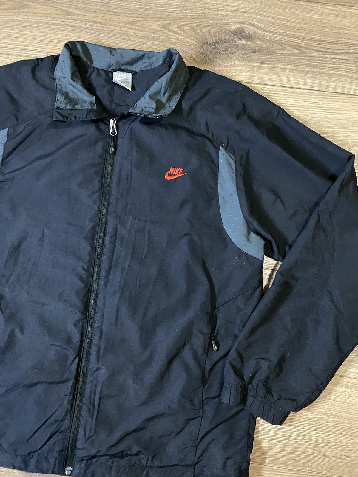 Nike × Vintage Vintage Nike Nylon Drill Light Jacket Black Size M Size US M / EU 48-50 / 2 - 4 Thumbnail