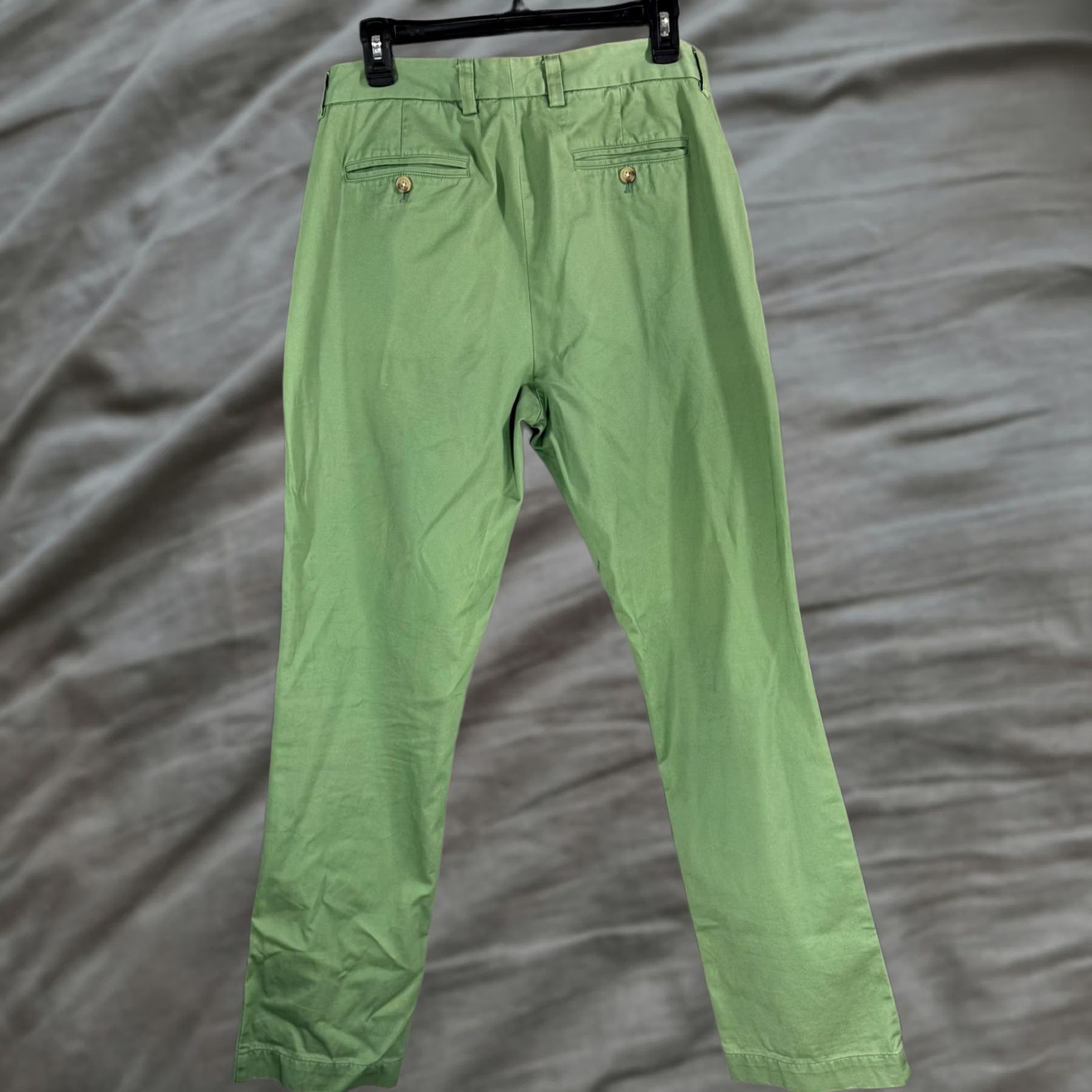 Vineyard Vines Vineyard Vines Pants Mens 35x31 Green Chinos Straight Leg Classic Preppy Cotton Size US 29 - 1 Thumbnail