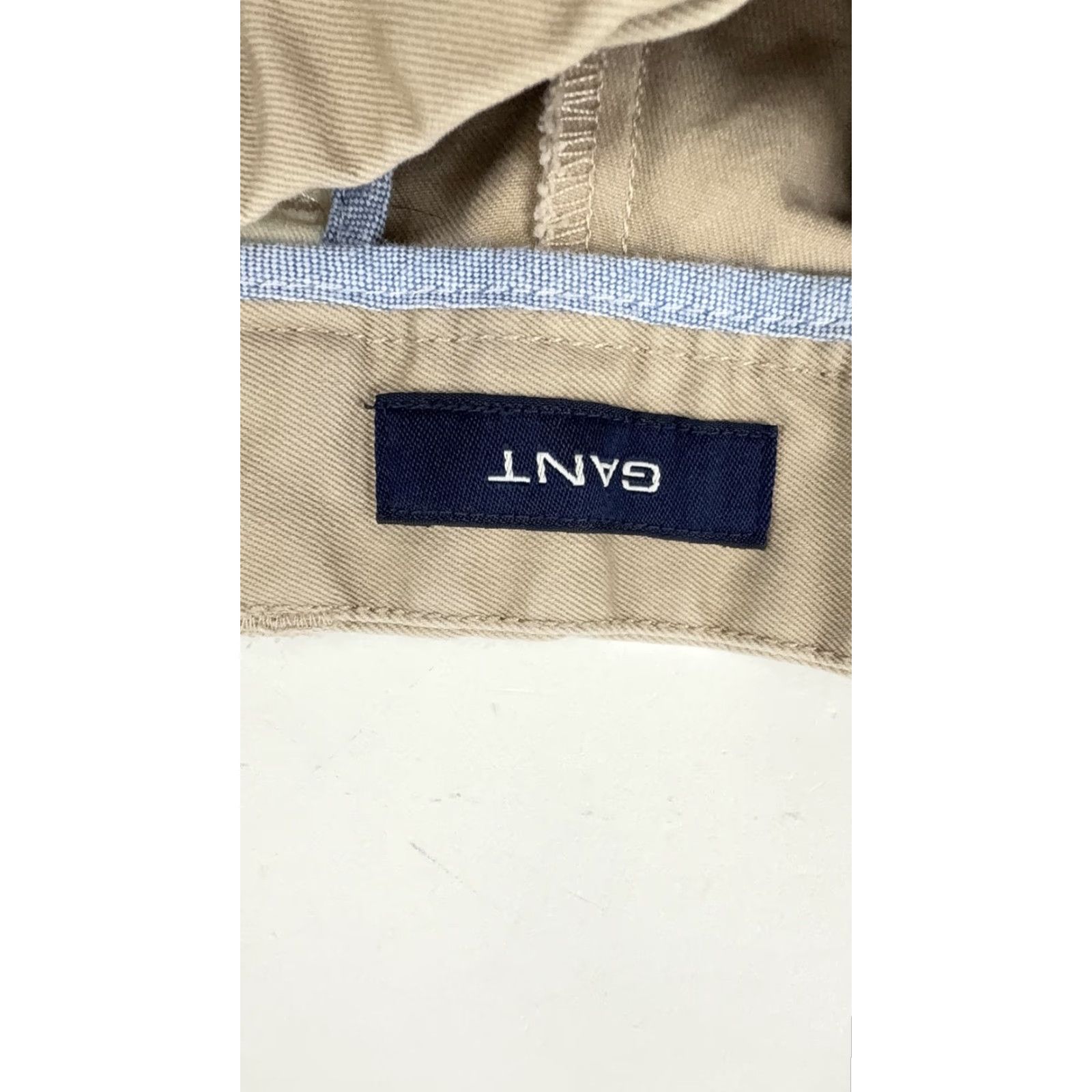 Gant GANT Chino Pants Men's 30x34 Khaki Soho Low Waist Narrow Fit Cotton Casual Slim Front Zip Pockets Logo Beige 30 34 Mens Size US 30 / EU 46 - 3 Thumbnail