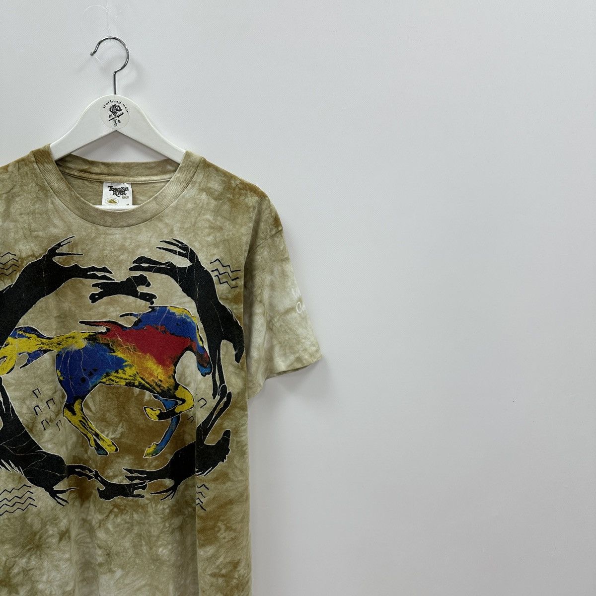 The Mountain Vintage 90s The Mountain Gray 96 Horses art tee tie dye y2k Size US M / EU 48-50 / 2 - 2 Thumbnail