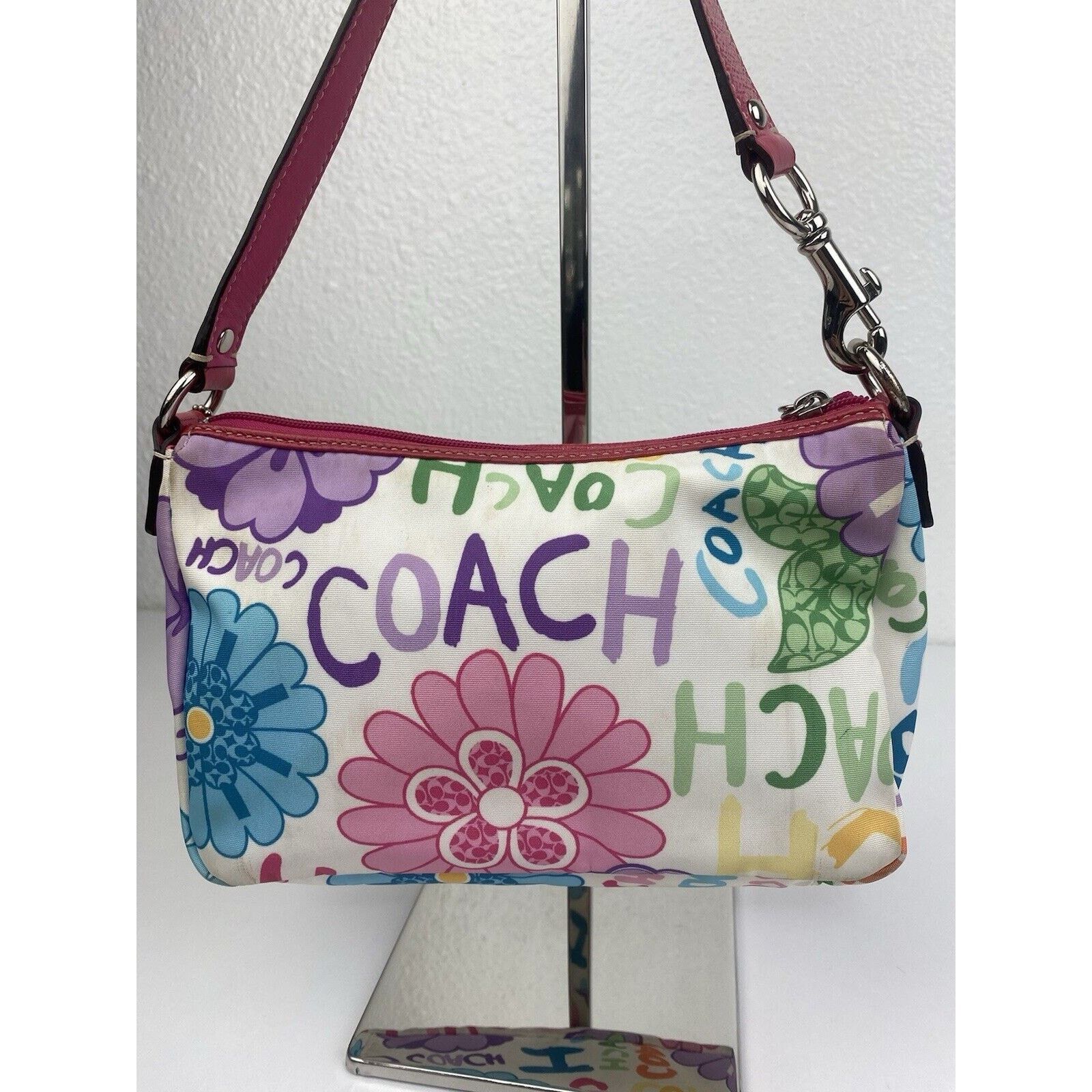 Coach Y2K Coach Floral Signature Poppy Shoulder Purse Bag Colorful Size ONE SIZE - 7 Thumbnail