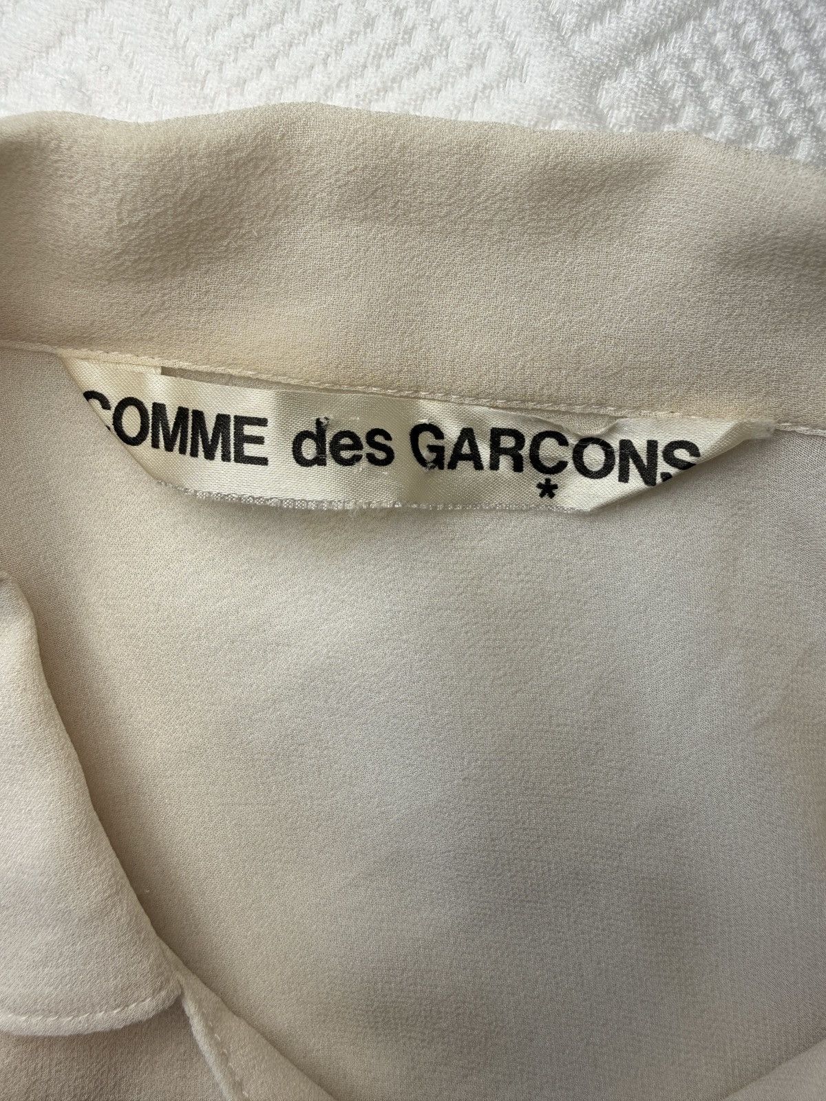 Comme des Garcons Comme des Garçons Vintage Silk Shirt Cream S/M Y2K Archive Size S / US 4 / IT 40 - 7 Thumbnail