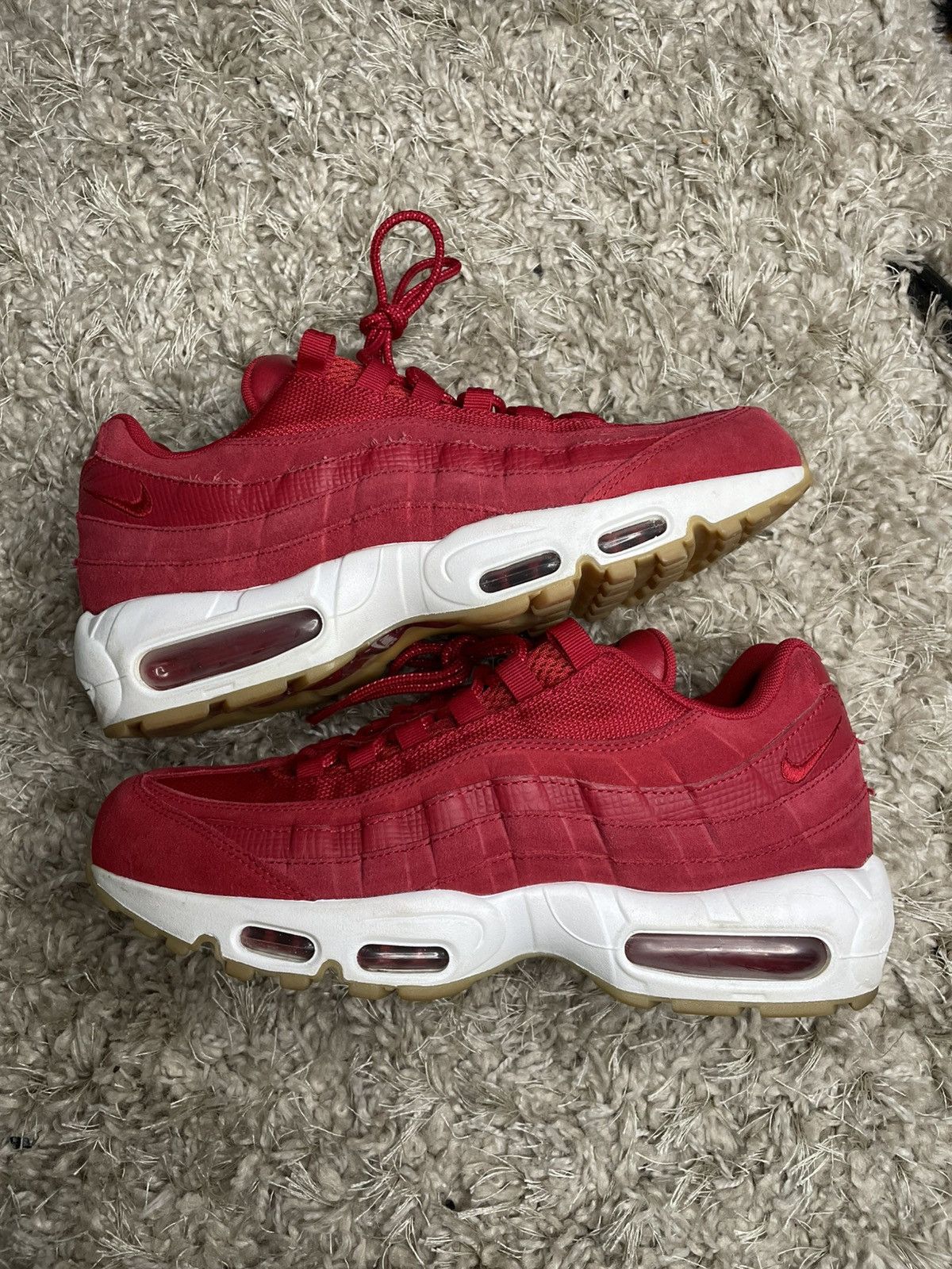 Nike Nike Air Max 95 Premium Gym Red Size US 9 / EU 42 - 2 Thumbnail