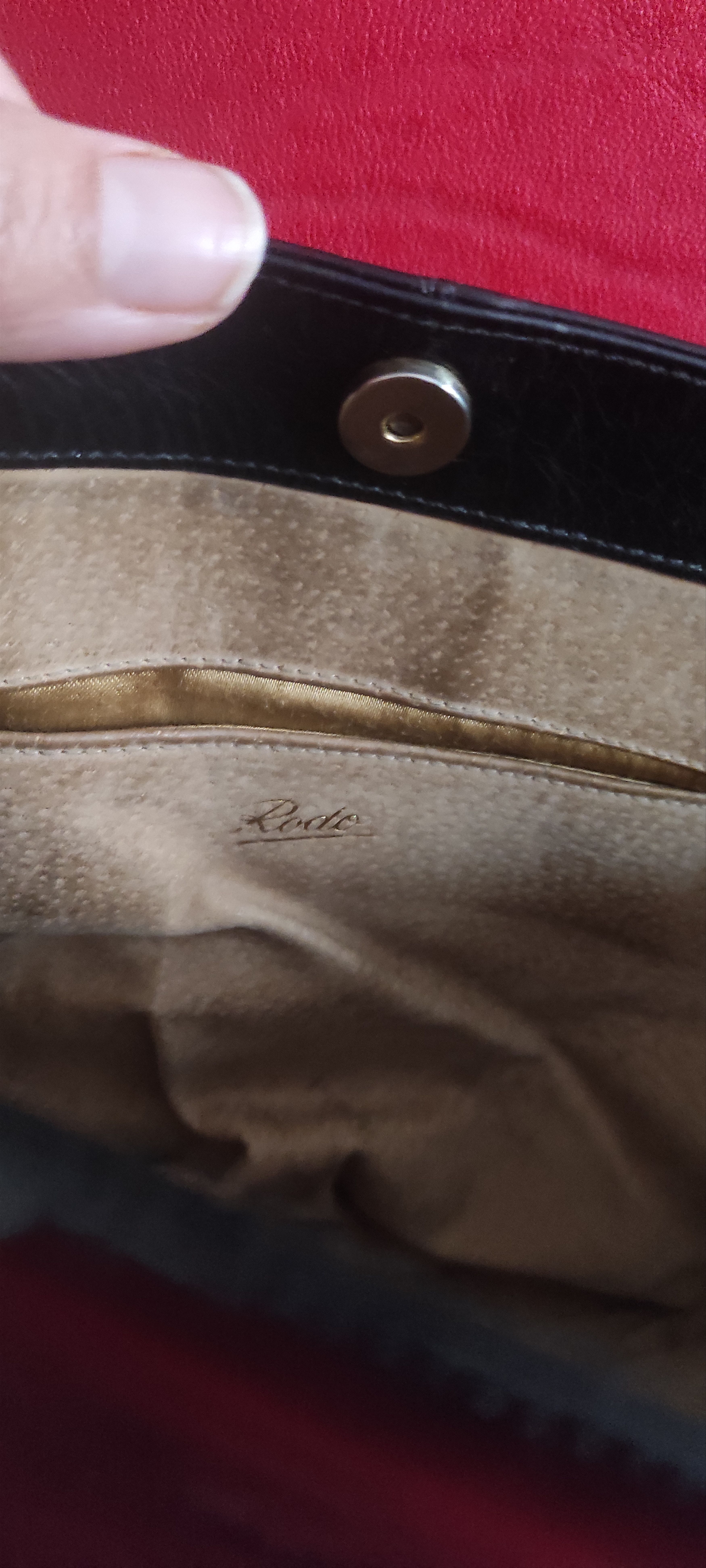 Leather Rare 1950s RODO Italian Leather Shoulder Bag Size ONE SIZE - 3 Thumbnail