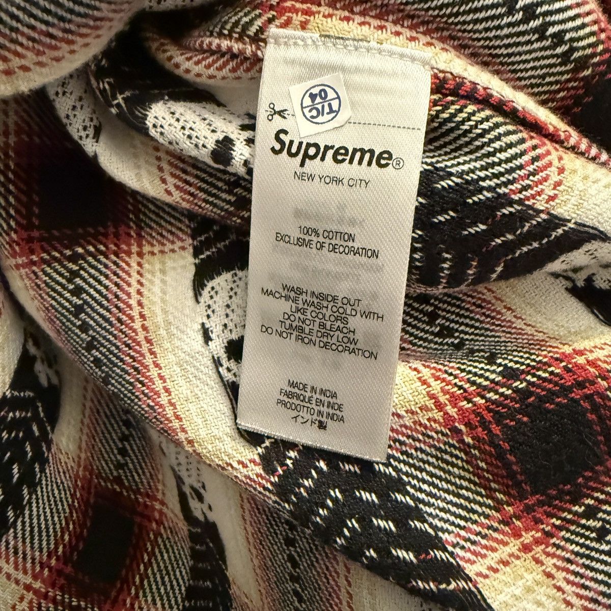 Number (N)ine × Supreme supreme x number (n)ine hooded flannel