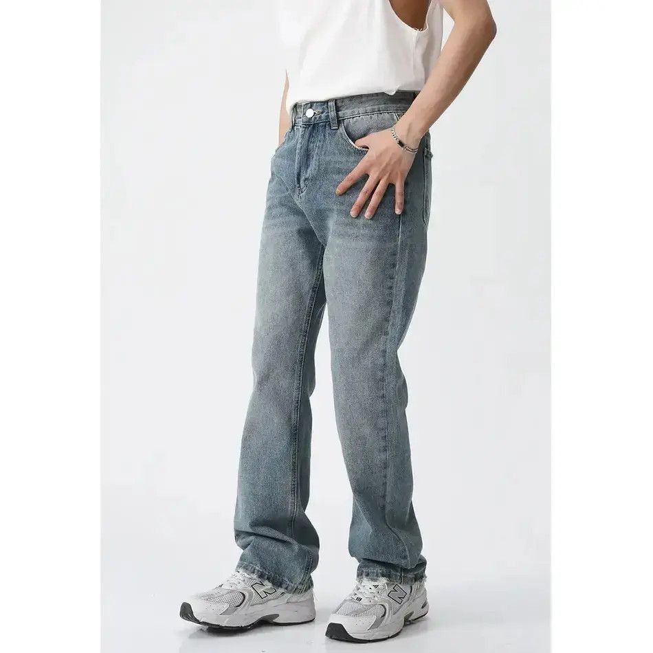 Japanese Brand Retro loose straight leg micro flared jeans Size US 32 / EU 48 - 2 Thumbnail