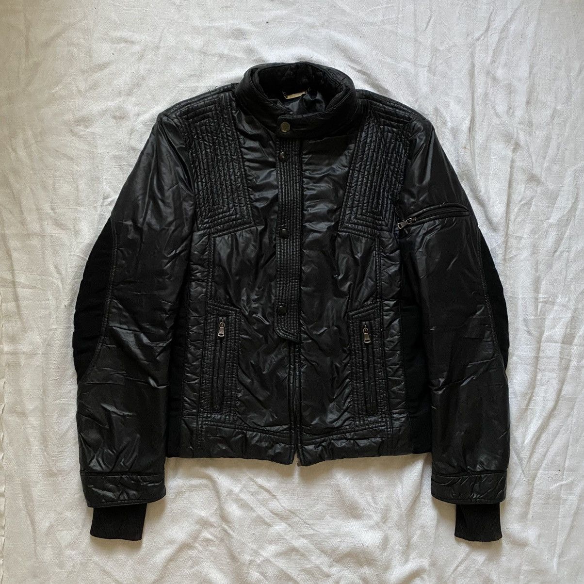 Dolce & Gabbana vintage 00s y2k Dolce Gabbana Architect Puffer Biker Jacket Size US M / EU 48-50 / 2 - 1 Thumbnail