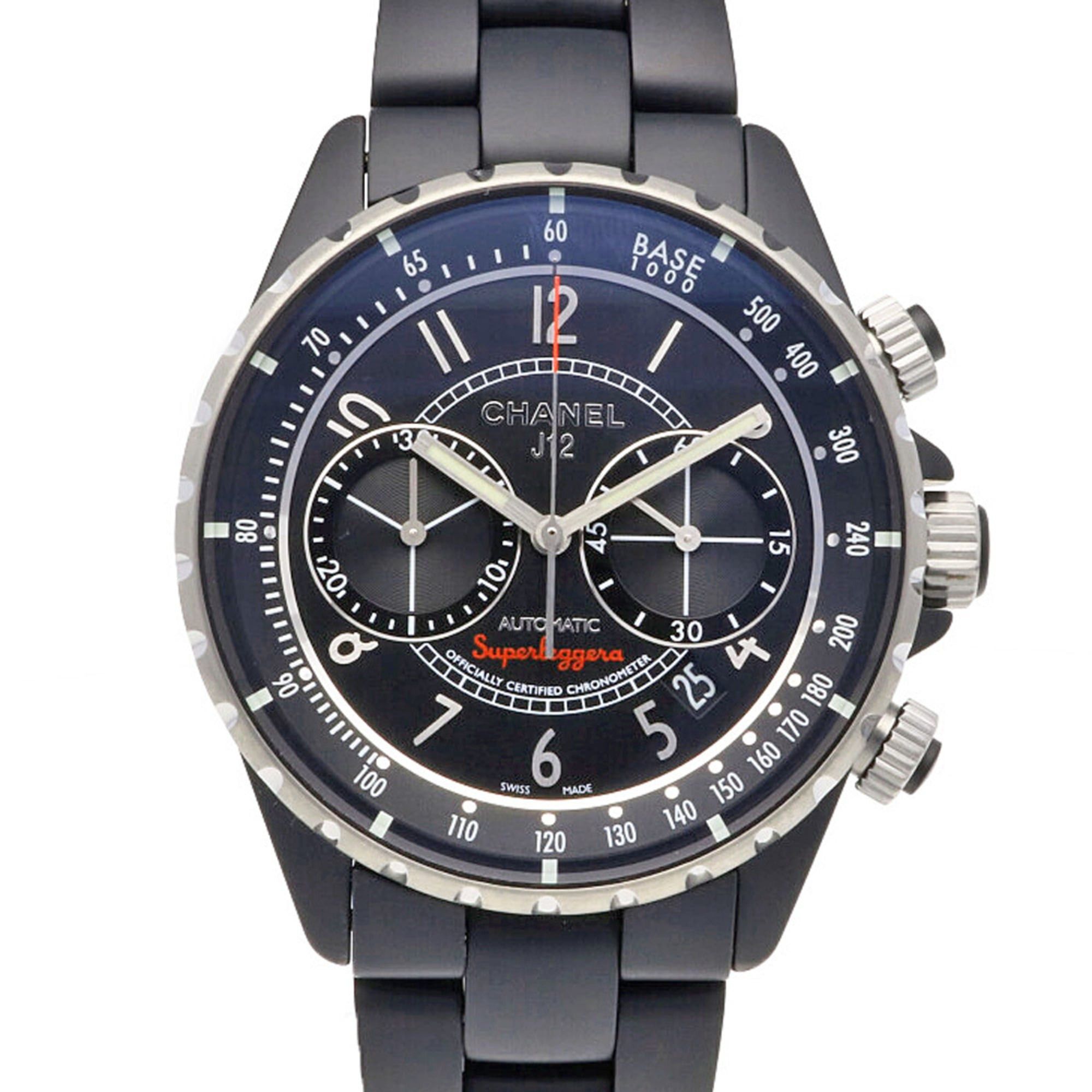 Chanel J12 Superleggera Ceramic Automatic Men's Chronograph Watch Overhauled