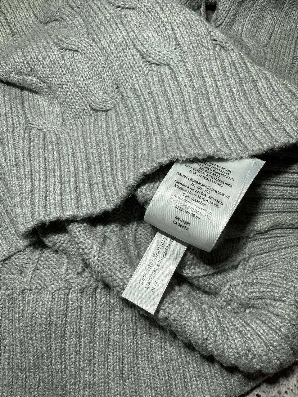 Polo Ralph Lauren × Vintage Polo Ralph Lauren Vintage Knitted Gray Sweater Size US XL / EU 56 / 4 - 9 Thumbnail