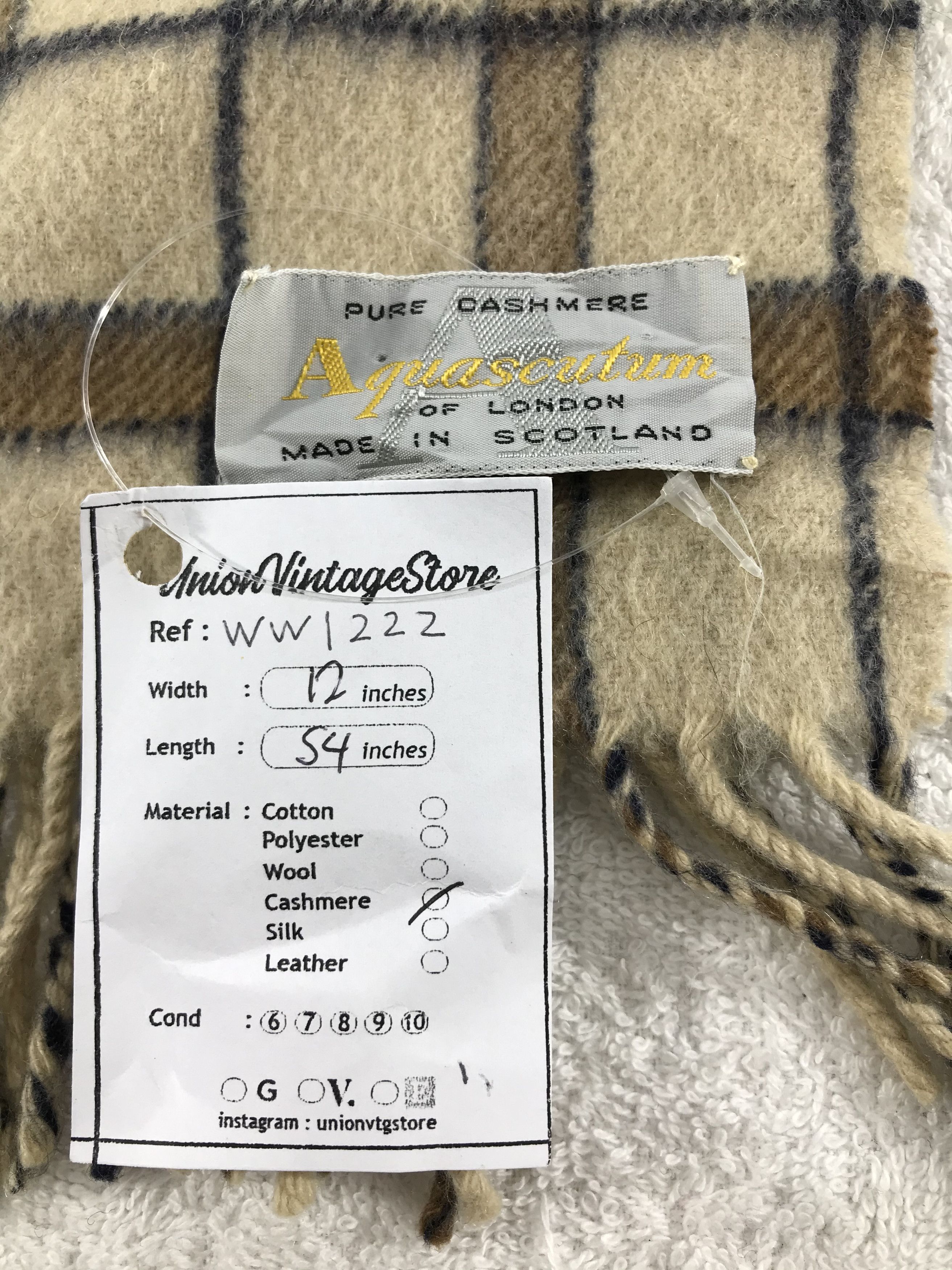 Aquascutum × Vintage Aquascutum Scarf / Muffler / Neckwear - WW1222 Size ONE SIZE - 4 Thumbnail