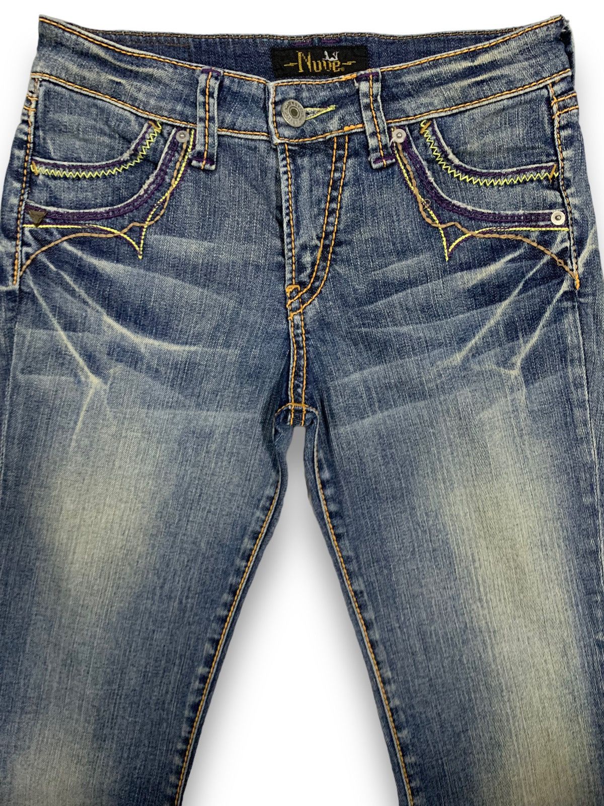 Hysteric Glamour Vintage Japanese Brand Bad Girl Style Mud Wash Flare Jeans Size 28" / US 6 / IT 42 - 3 Thumbnail