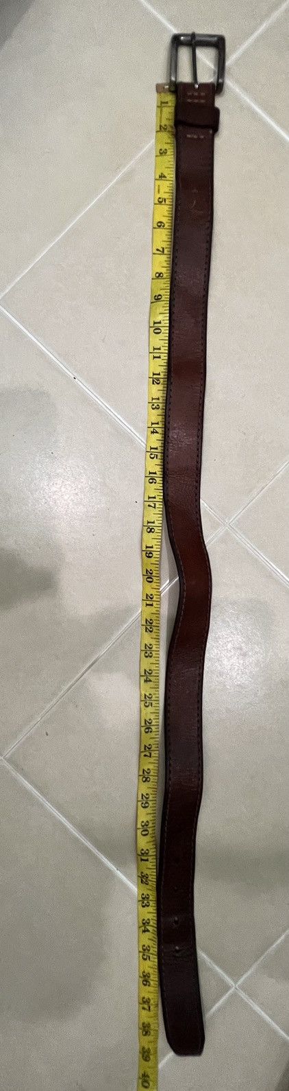 Genuine Leather Vintage Genuine Leather Buckle Belt Size ONE SIZE - 9 Thumbnail