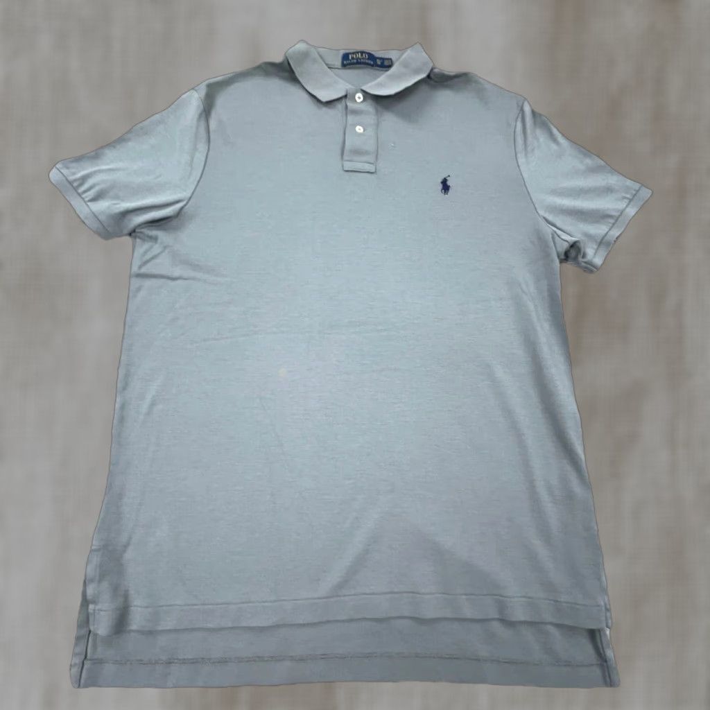 Polo Ralph Lauren Ralph Lauren Polo Shirt Men XL Gray Blue Pony Fine Soft Cotton Golf Preppy Size US XL / EU 56 / 4 - 1 Thumbnail