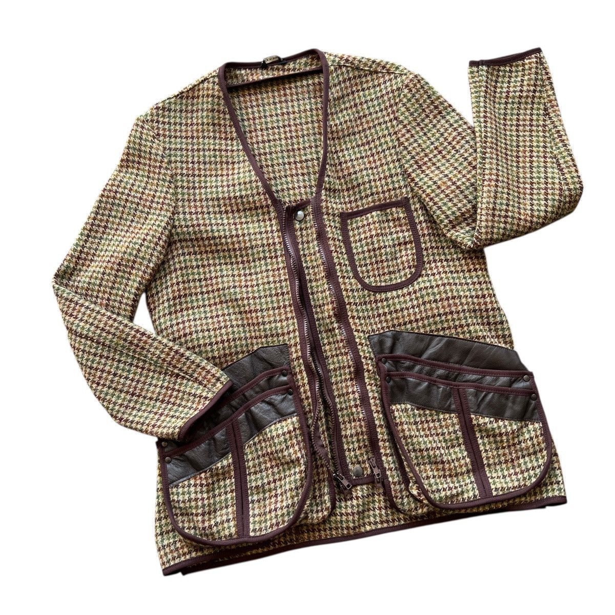 Nepenthes 🔥 Nepenthes X Harris Tweed Colar Less wool Hunting Jacket Size US S / EU 44-46 / 1 - 9 Thumbnail