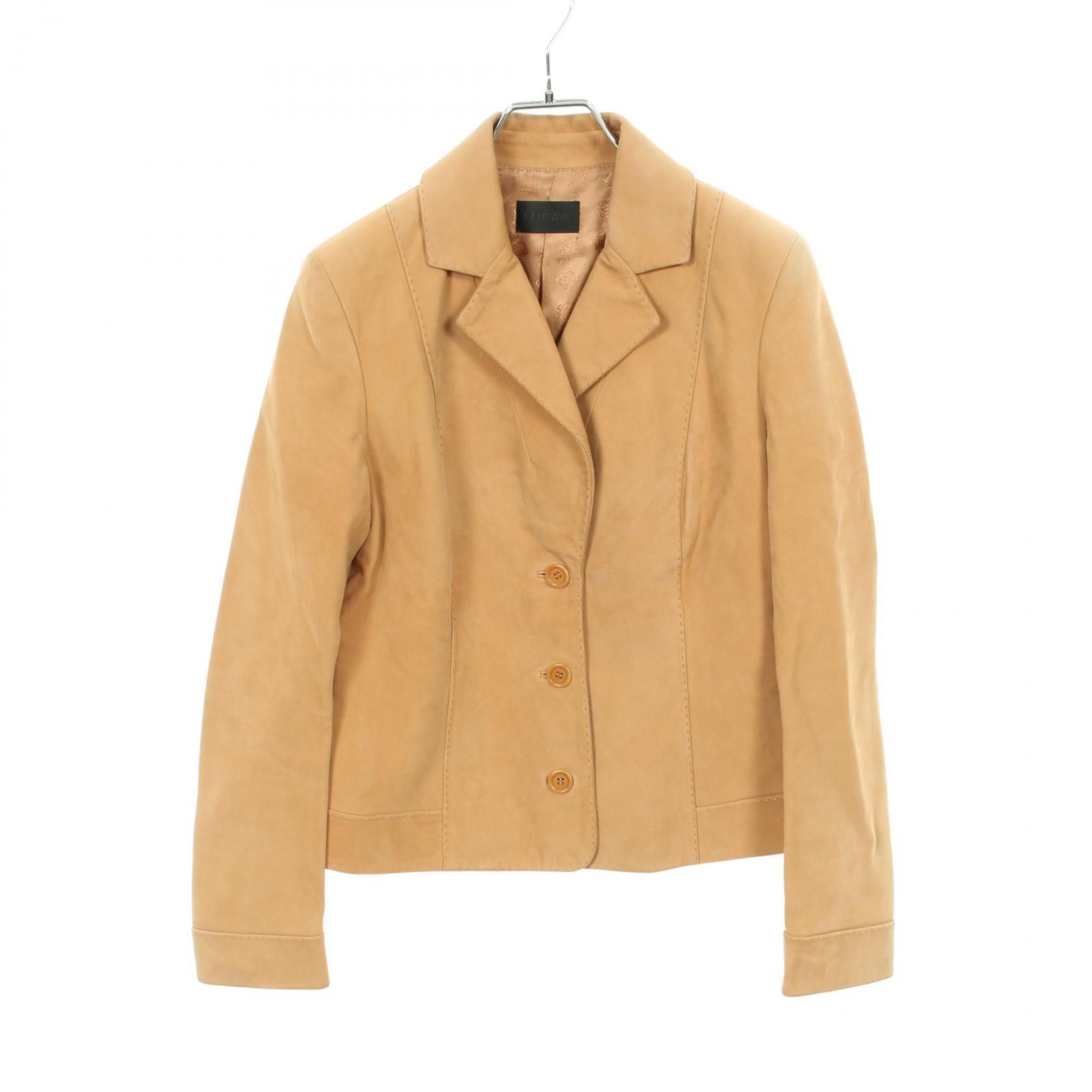 Loewe Loewe Loewe Suede Tailored Jacket Leather Outerwear DUTY FREE for USA Size ONE SIZE - 1 Thumbnail
